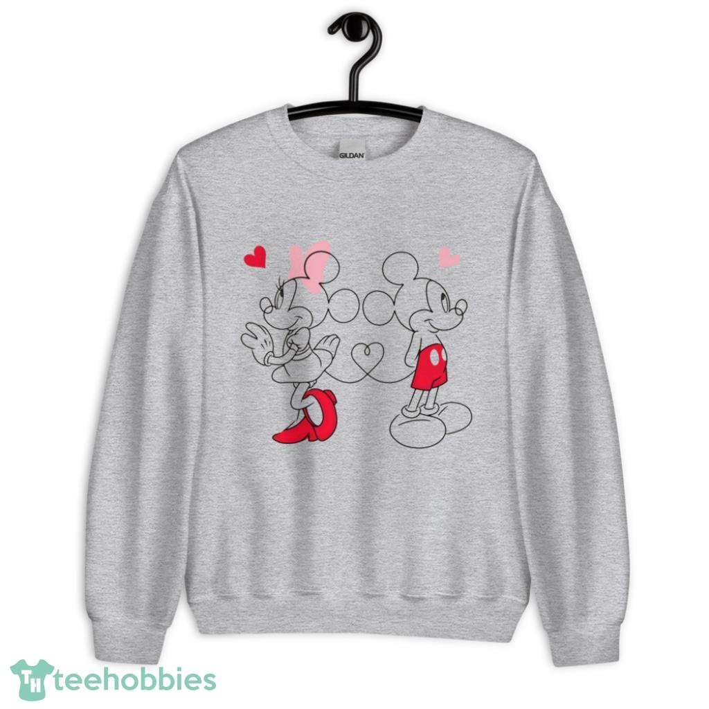 Disney Mickey-Minnie Valentines Day Matching Shirt - Unisex Heavy Blend Crewneck Sweatshirt