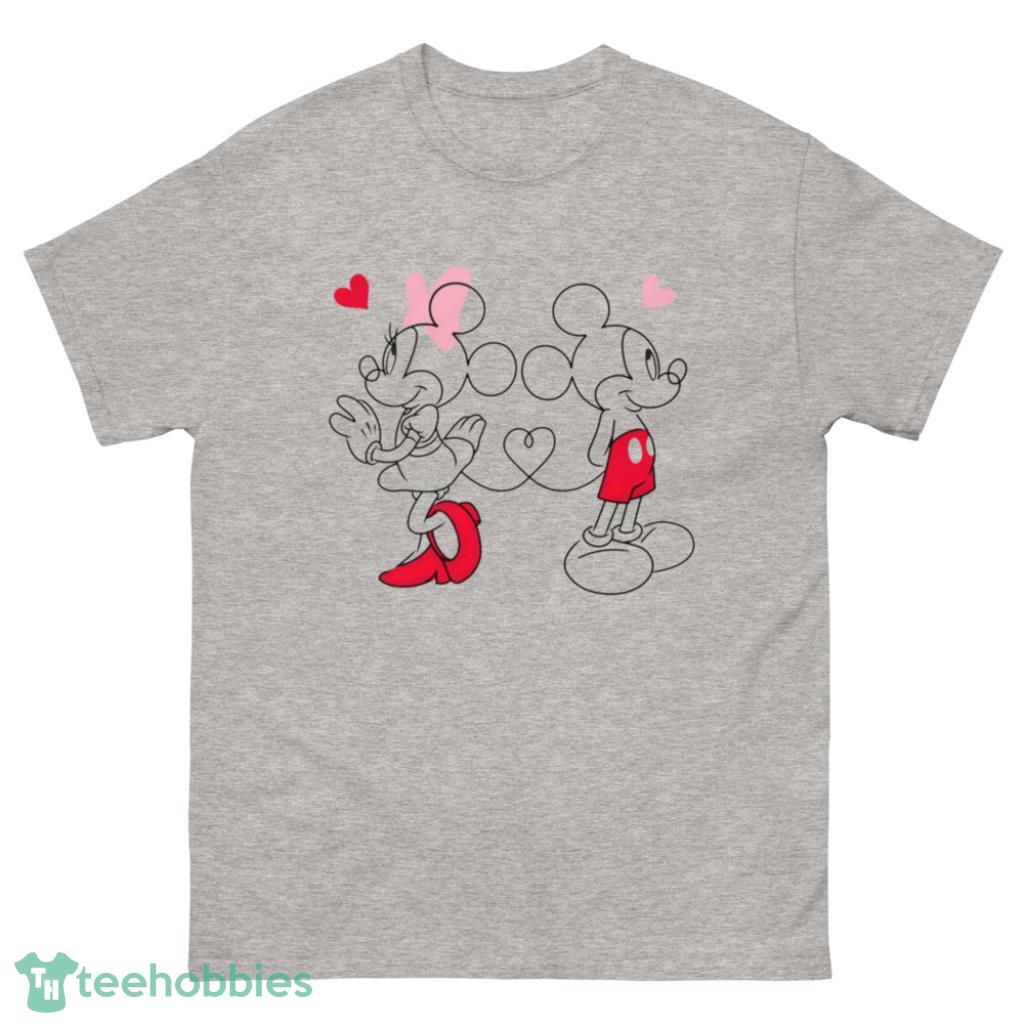 Disney Mickey-Minnie Valentines Day Matching Shirt - 500 Men’s Classic Tee Gildan