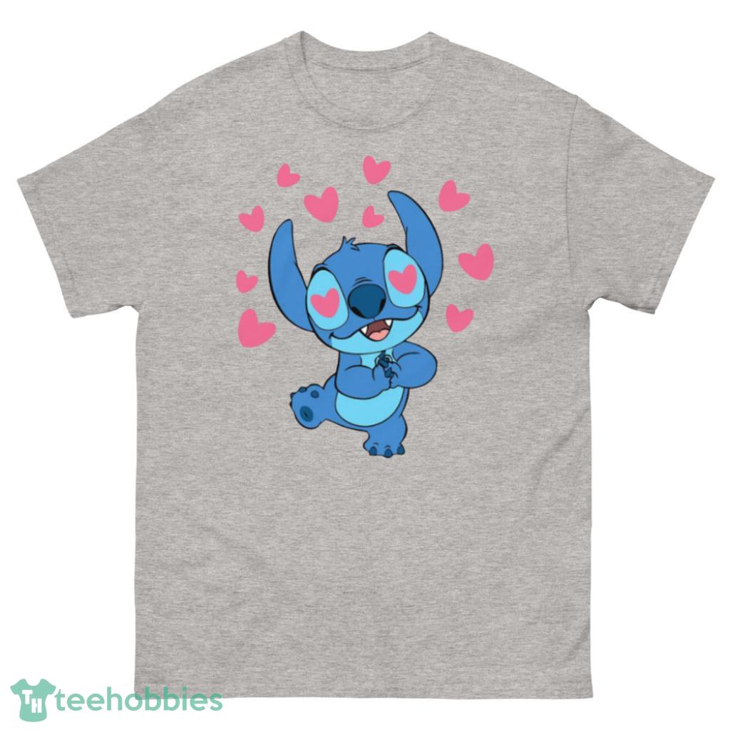 Disney Stitch And Angel Valentine's Day Shirt - 500 Men’s Classic Tee Gildan