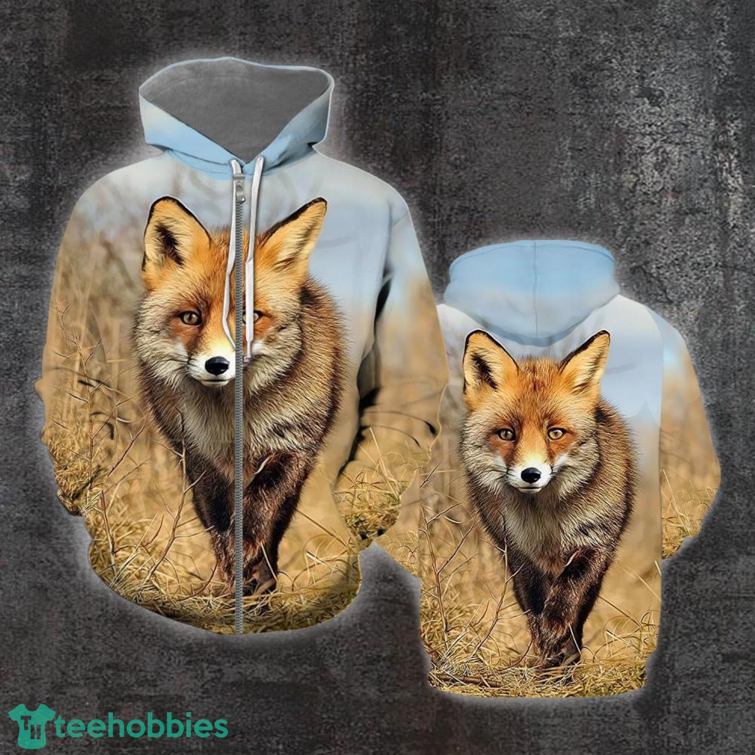 Fox Walking Cute Gift 3D Hoodie 3D Zip Hoodie Product Photo 1