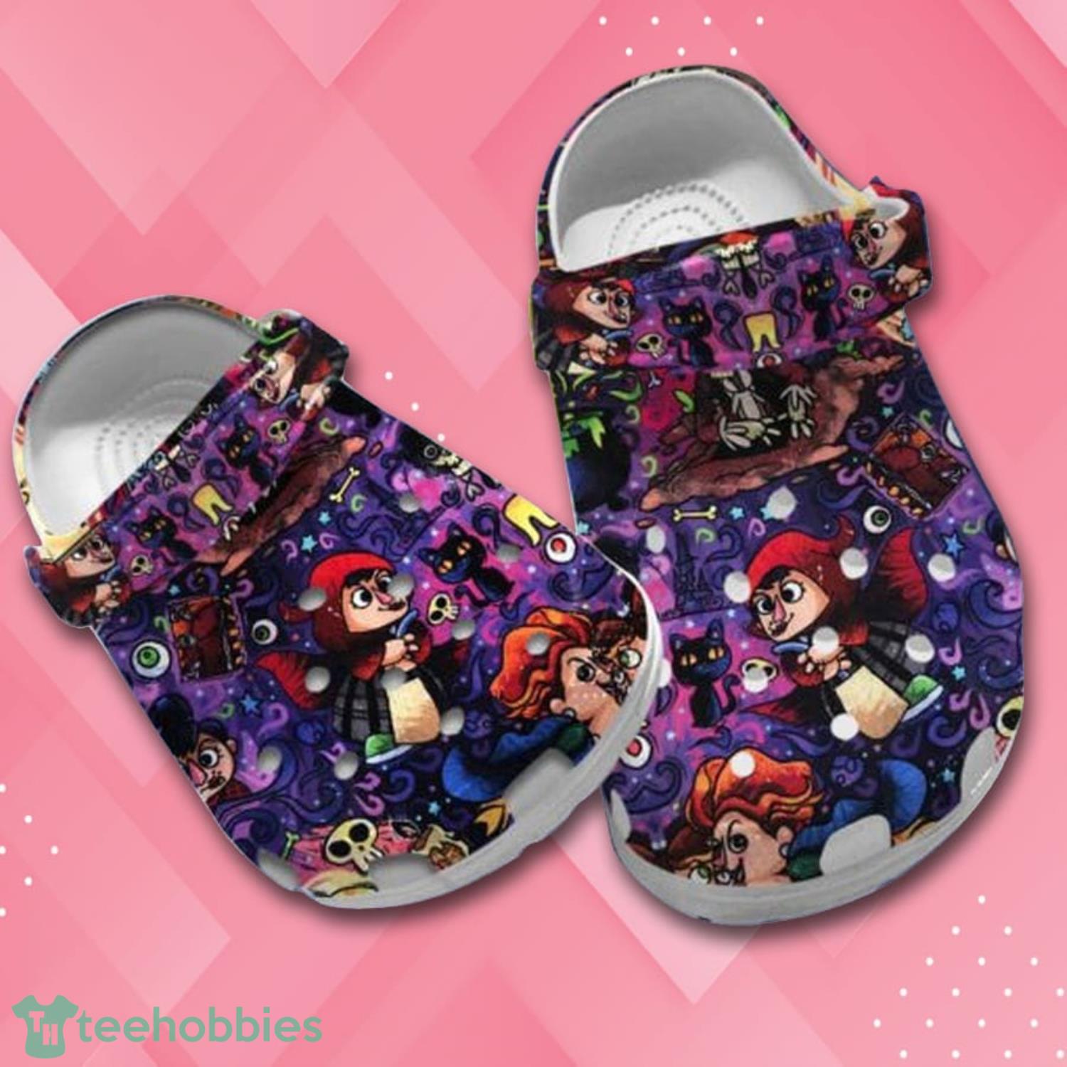 Funny Halloween Purple Theme Clog Shoes Product Photo 1