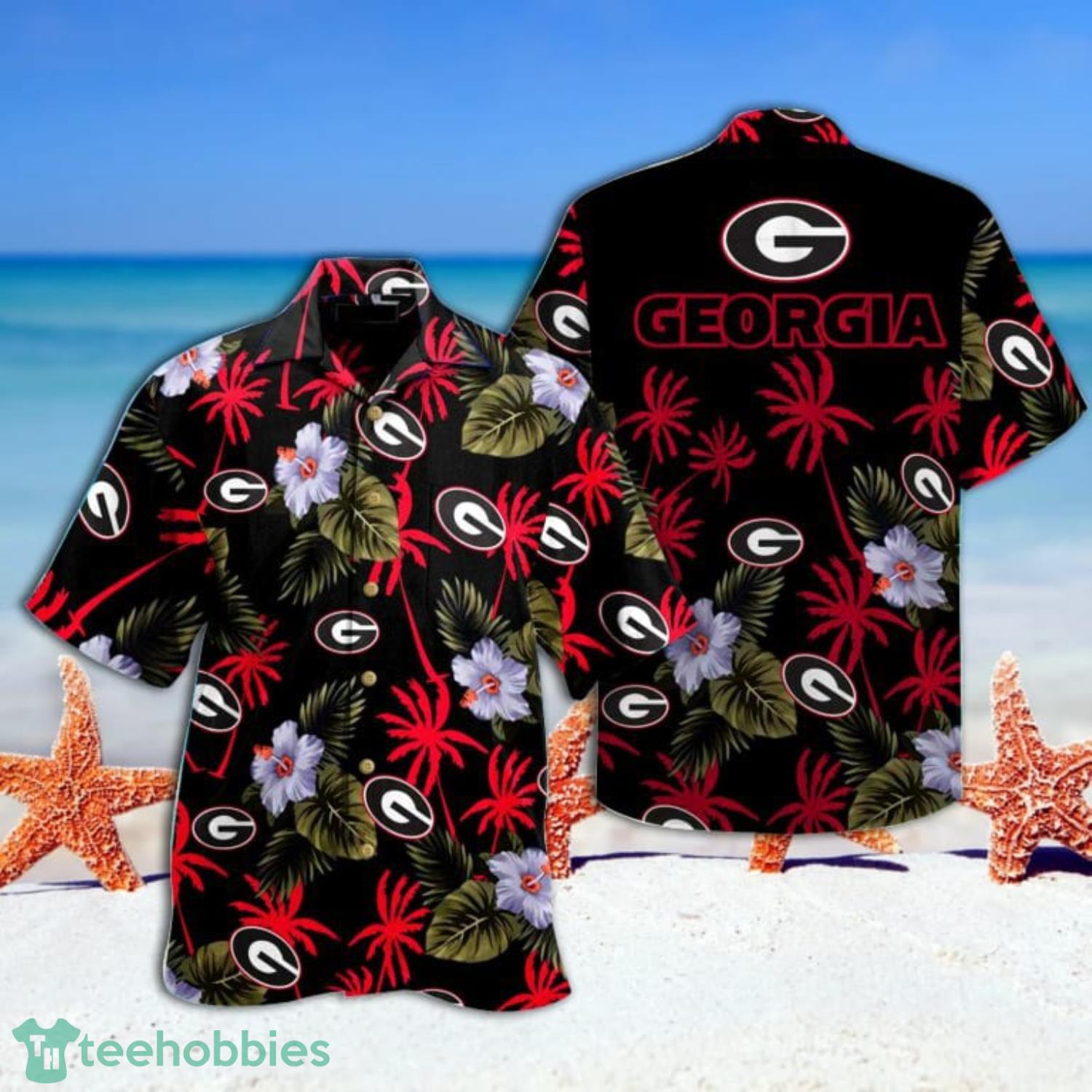 Georgia Bulldogs Summer Tropical Combo Hawaiian Shirt And Short Product Photo 1