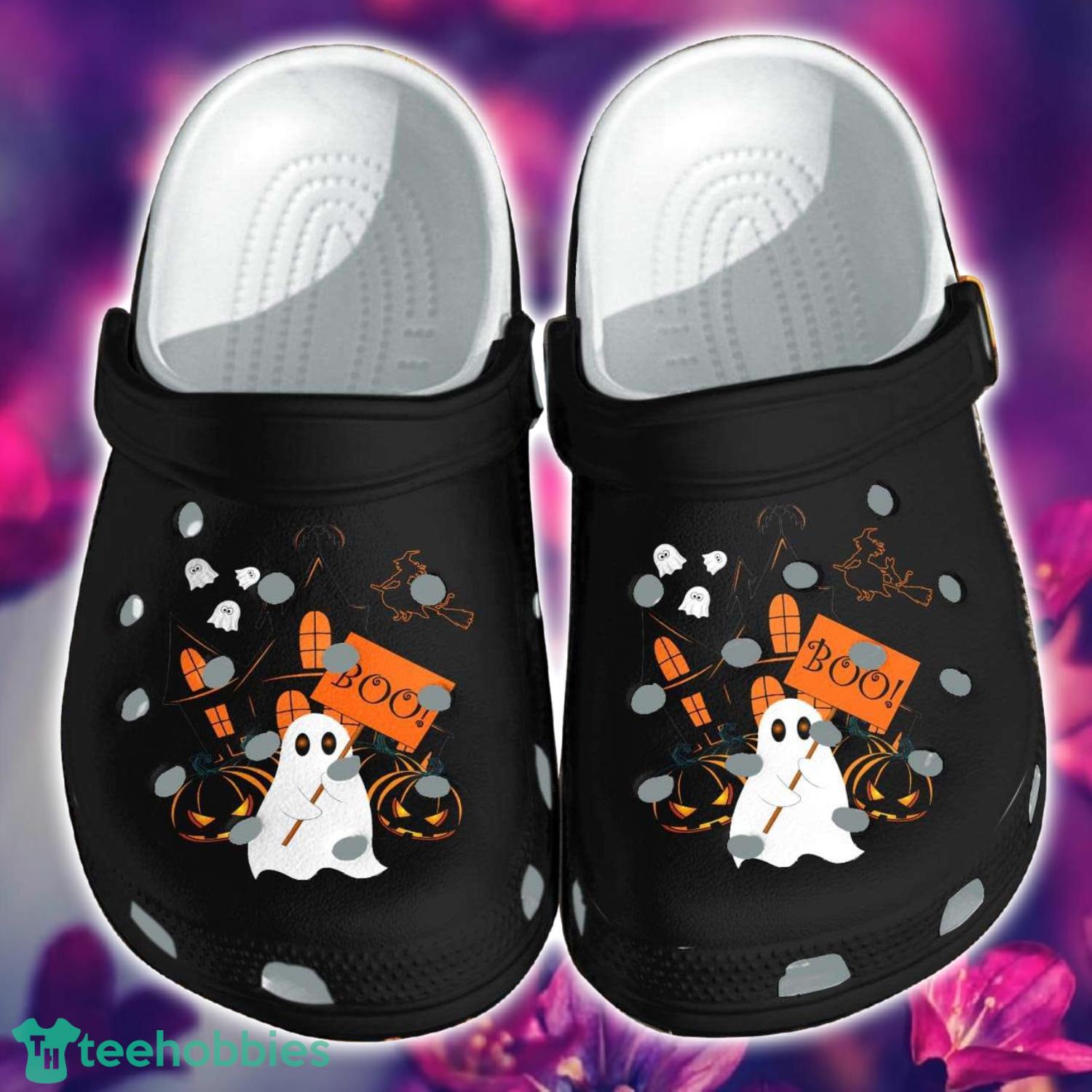 Ghost Boo Halloween Clog Shoes Product Photo 1