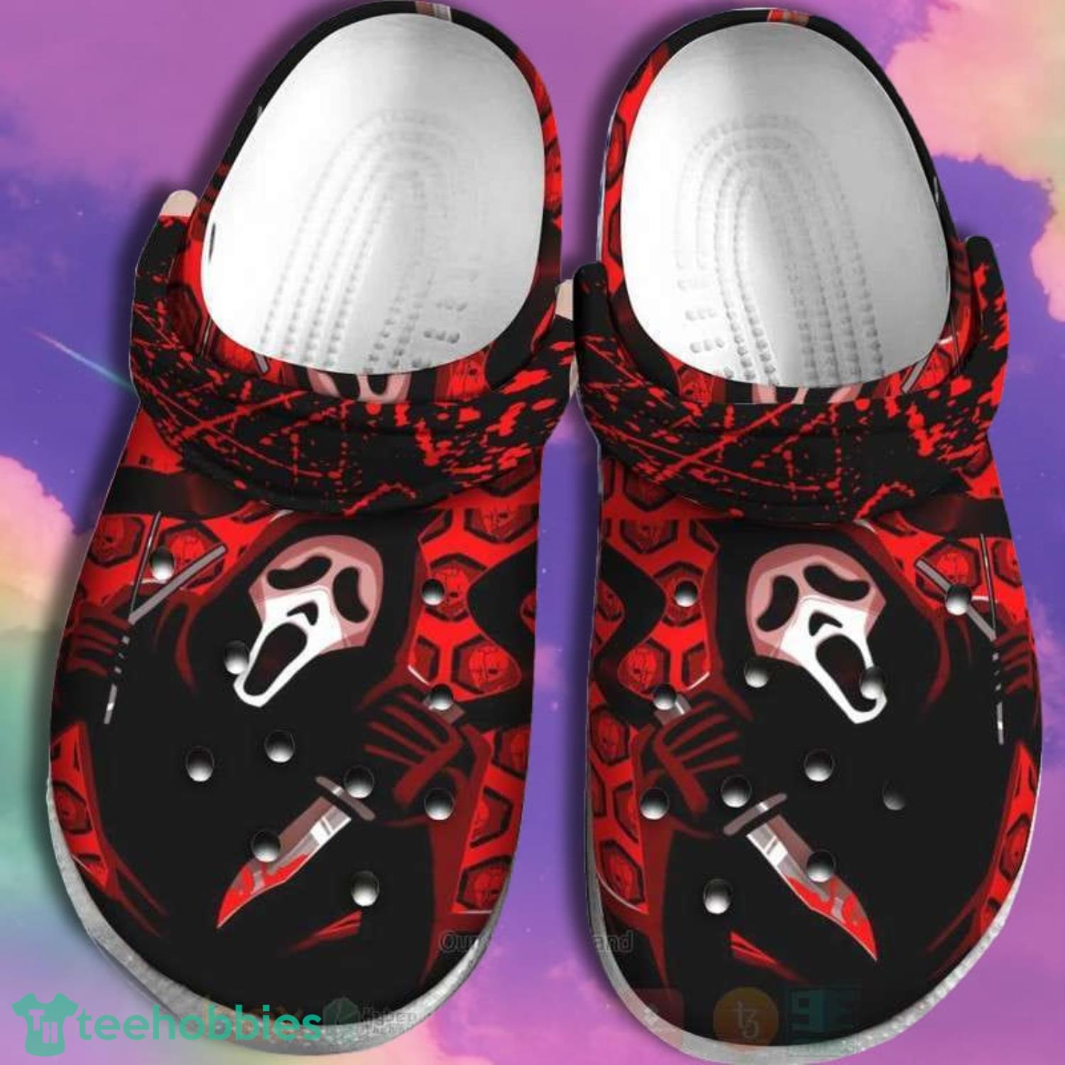 Ghostface The Scream Halloween Horror Clog Shoes Product Photo 1