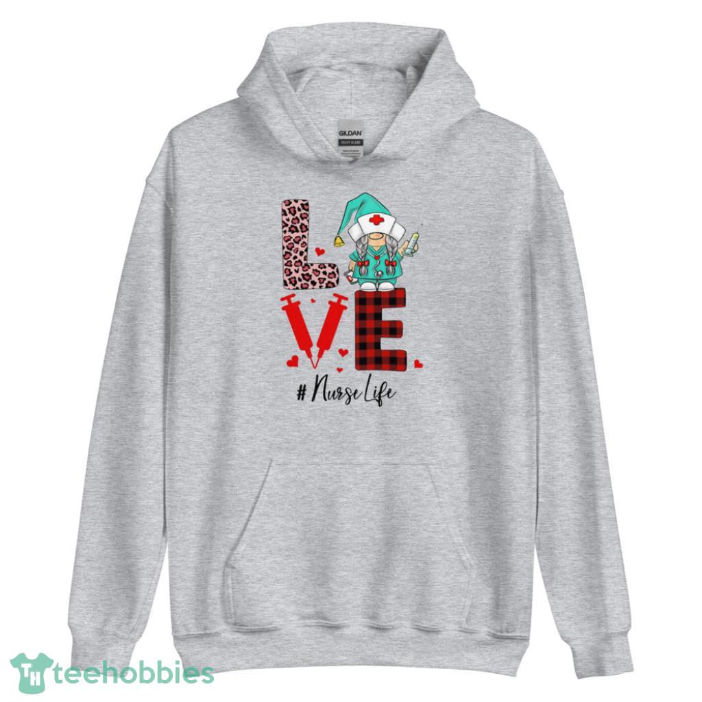 Gnome Nurse Valentine Days Coupe Shirt - Unisex Heavy Blend Hooded Sweatshirt