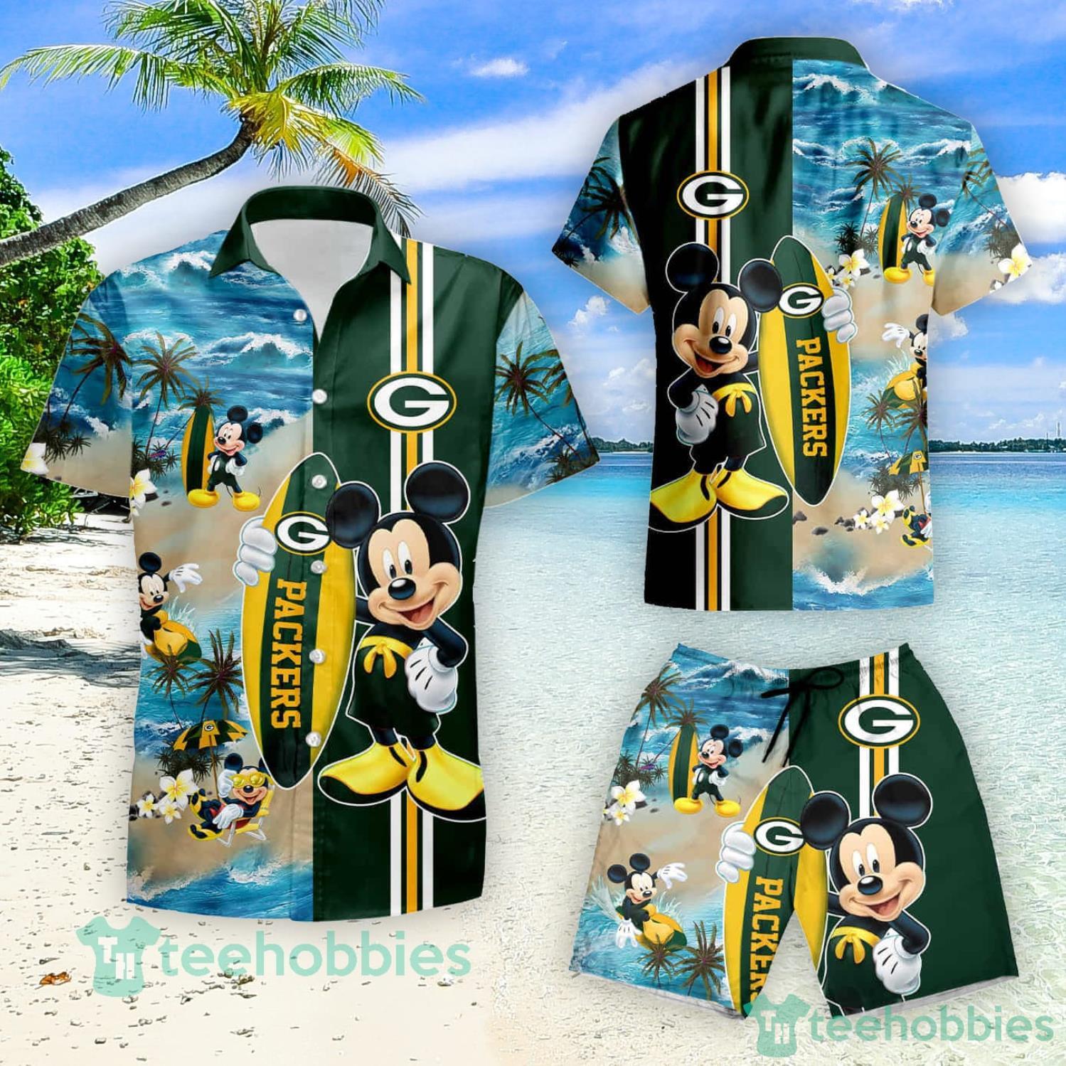 Green Bay Packers NFL Team Logo Baby Yoda Hawaiian Shirt - Freedomdesign