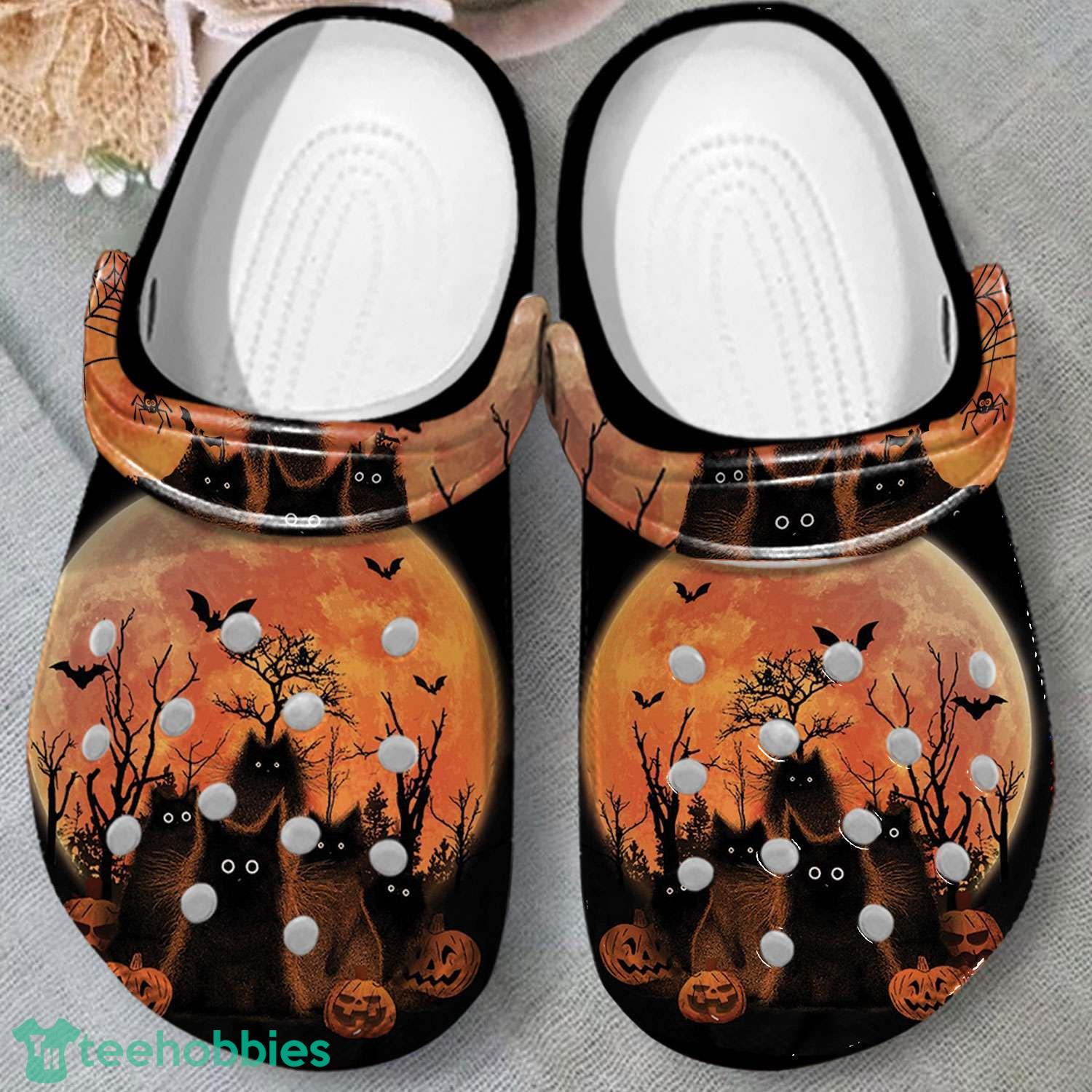 Halloween Black Cats Purr Clog Shoes Product Photo 1