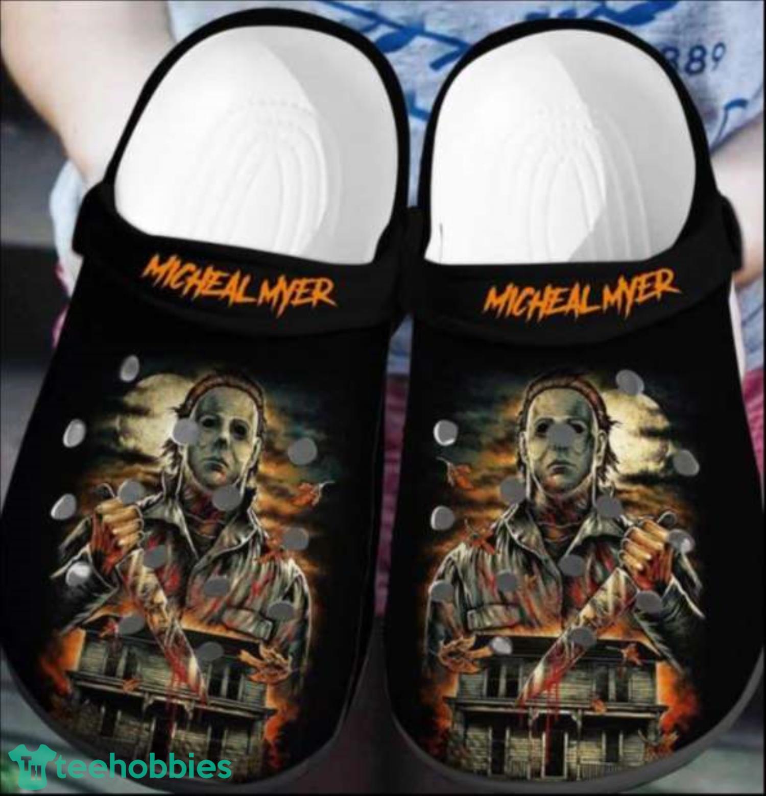 Halloween Black Michael Myers Clog Shoes Product Photo 1