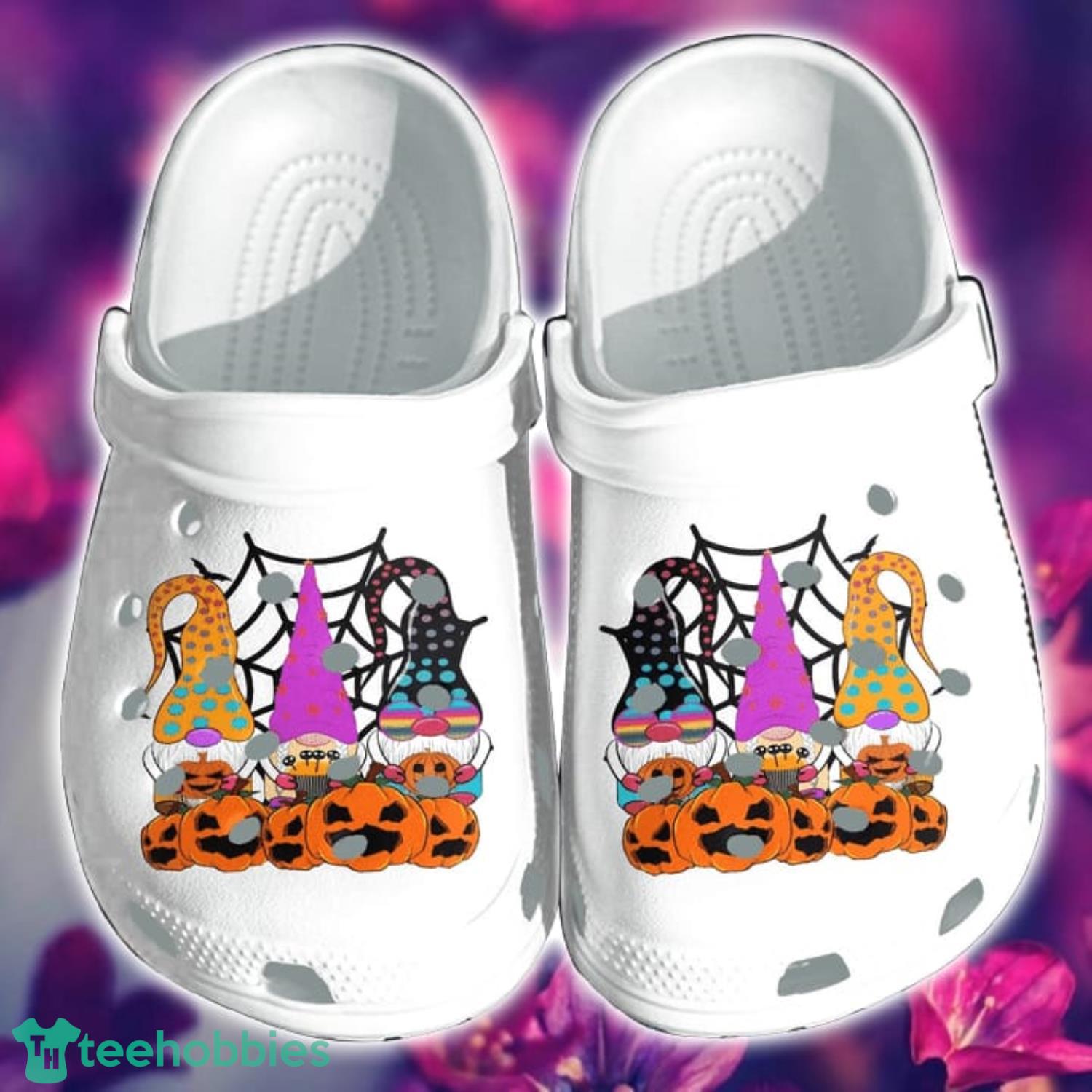 Halloween Gnomies And Pumpkins Clog Shoes Product Photo 1