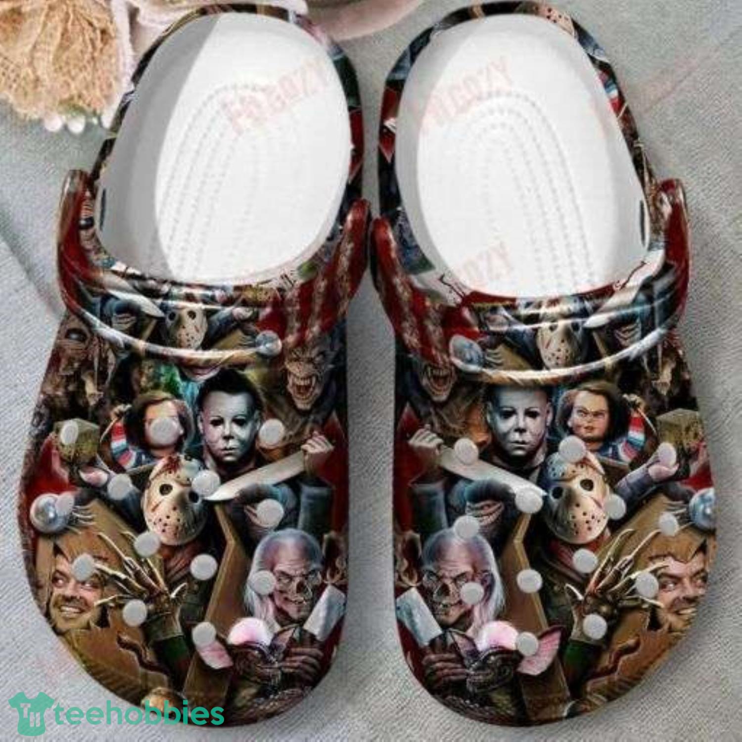 Halloween Horror Movie Characters Clog Shoes For Men Women Product Photo 1