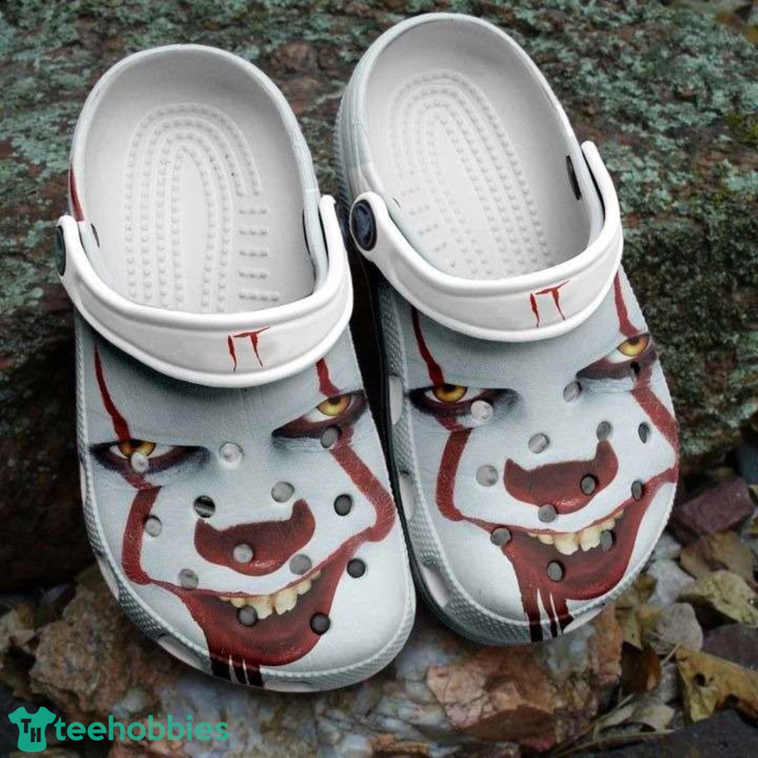 Halloween Pennywise Clown Face It Horror Movie Clogs Shoes Product Photo 1