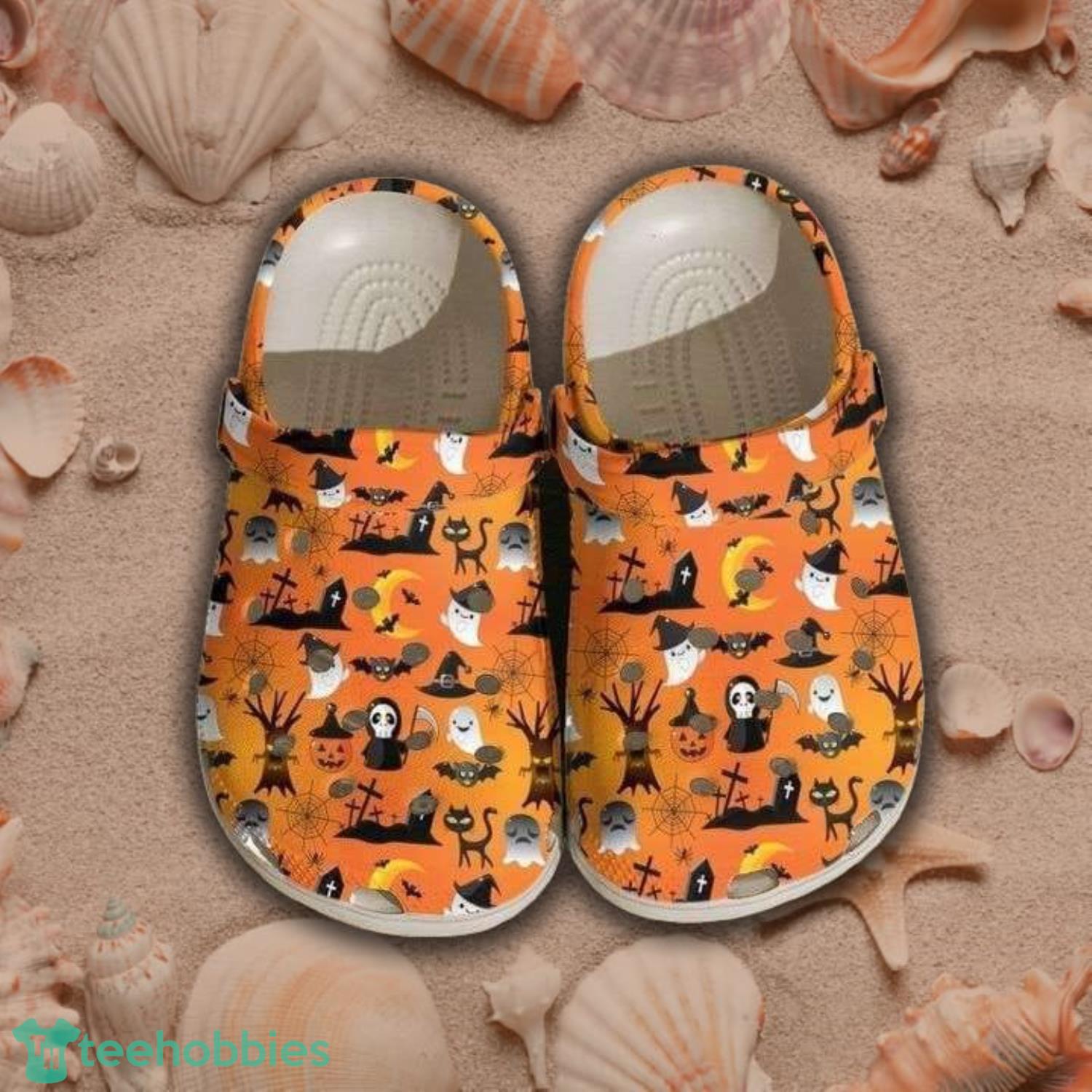 Halloween Seamless Pattern Clog Shoes Product Photo 1