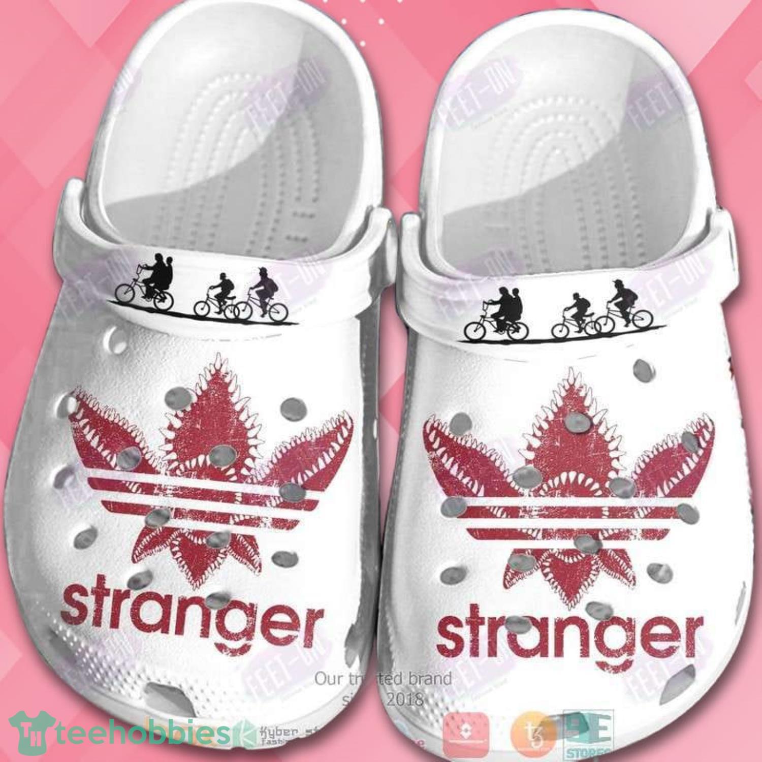 Halloween Stranger Things Movie White Clogs Shoes Product Photo 1