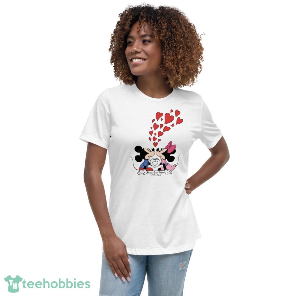 Happy Ever After Mickey And Minie Mouse Disney Valentines Day Matching Couple Shirt - Womens Relaxed Short Sleeve Jersey Tee Happy Ever After Mickey And Minie Mouse Disney Valentines Day Matching Couple Shirt - Womens Relaxed Short Sleeve Jersey Tee