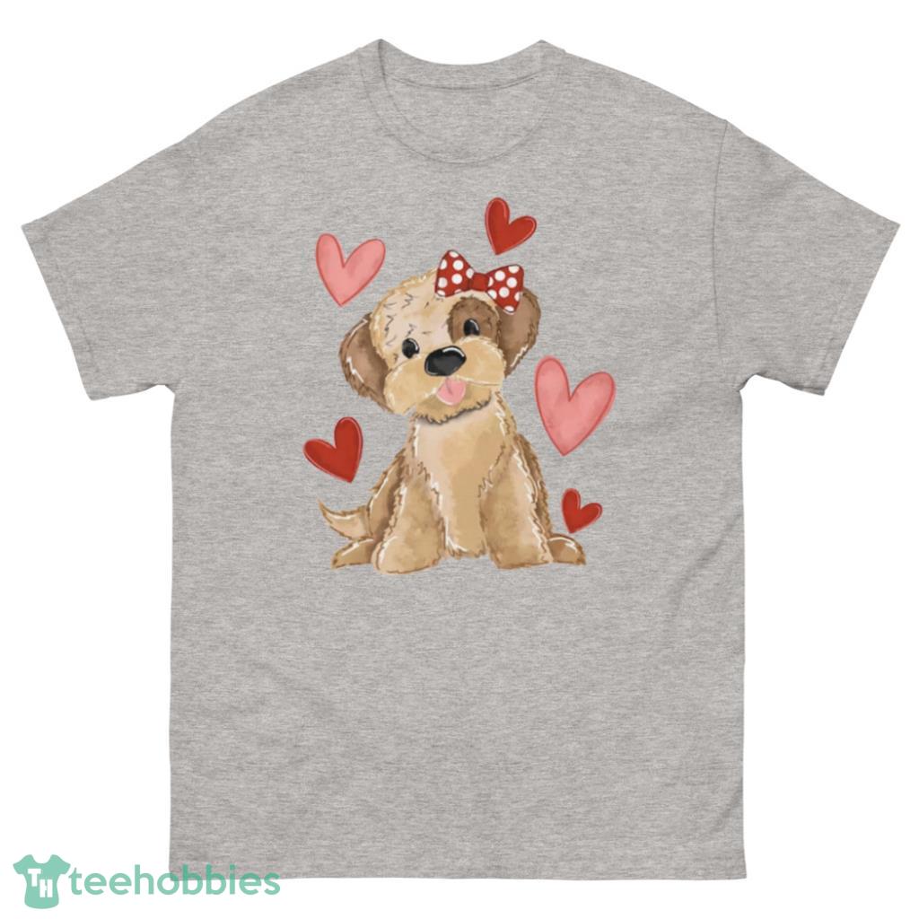 Happy Girls Puppy Dog Love Valentines Day Shirt - 500 Men’s Classic Tee Gildan