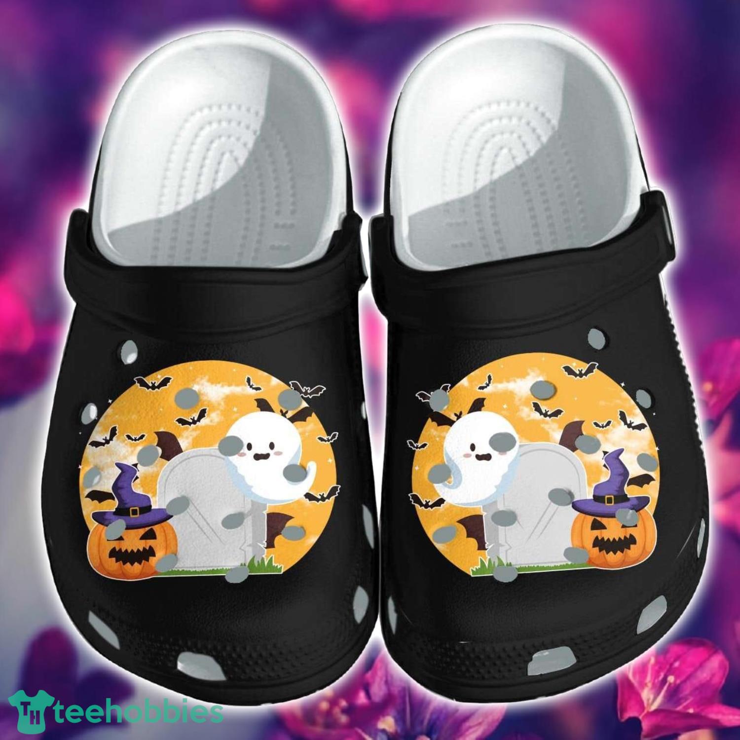 Happy Halloween With Ghost Clog Shoes Product Photo 1
