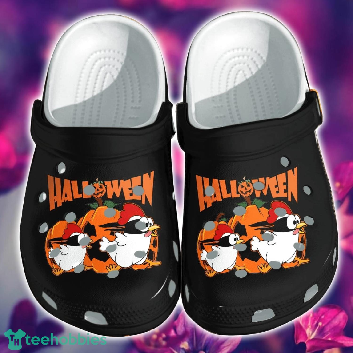Happy Little Chickens Halloween Pumpkin Clog Shoes Product Photo 1