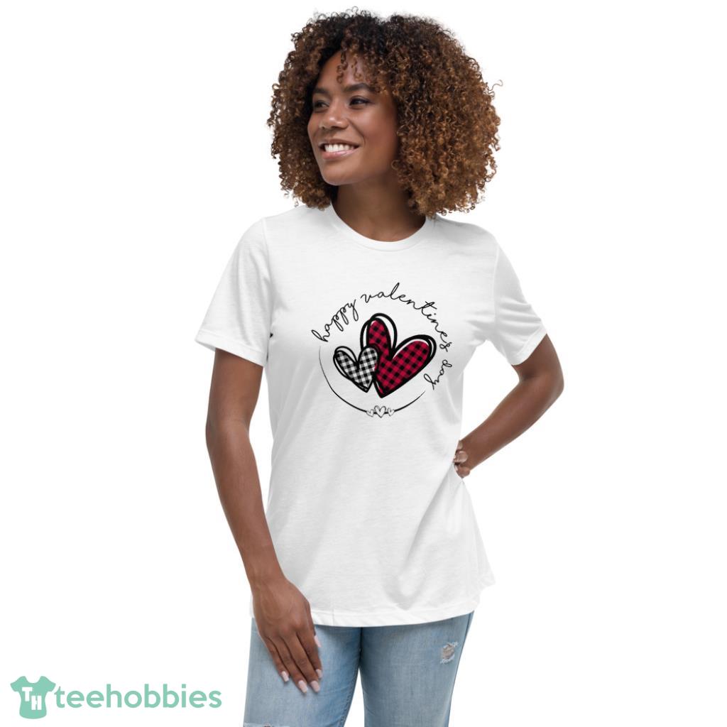 Happy Valentines Day T-Shirt - Womens Relaxed Short Sleeve Jersey Tee