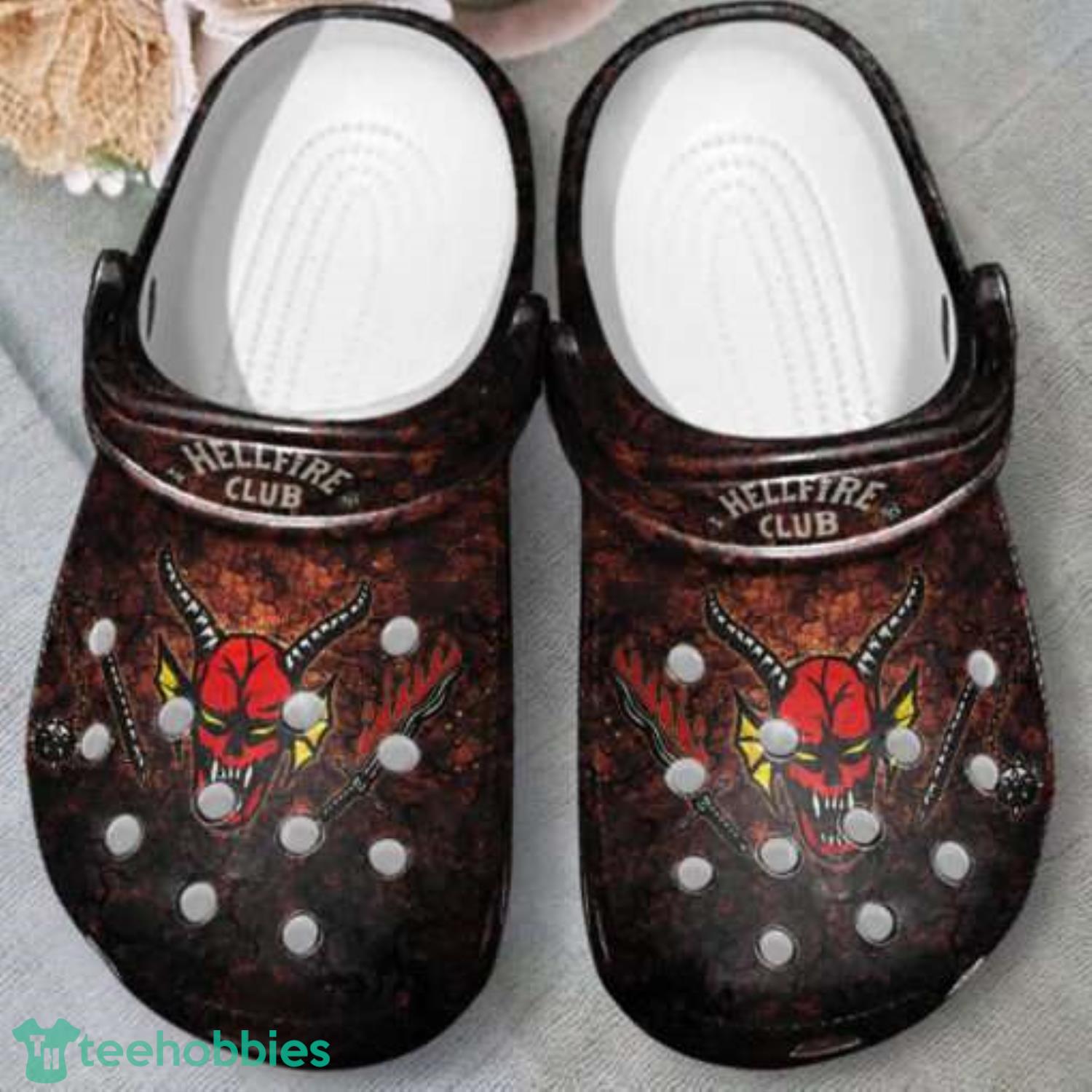 Hellfire Club Halloween Stranger Things Clog Shoes For Men Women Product Photo 1