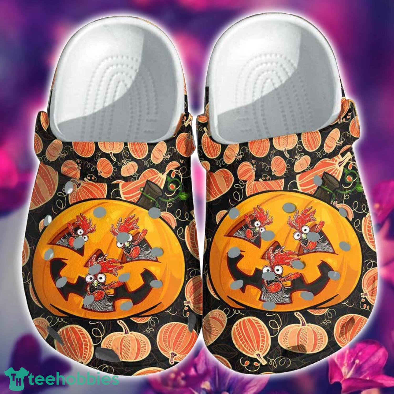 Horror Face Pumpkins Chickens Clog Shoes For Men Women Product Photo 1