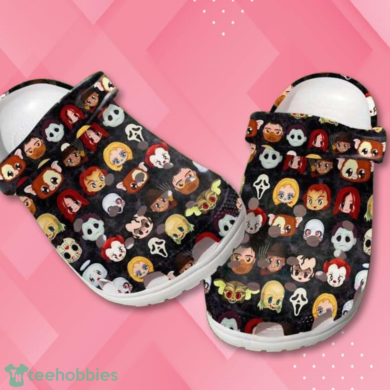 Horror Halloween Movie Characters Face Clog Shoes For Men Women Product Photo 1