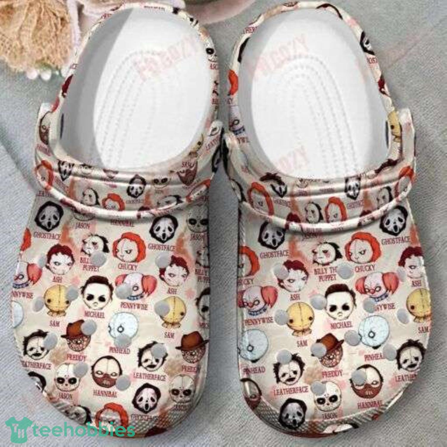 Horror Movie Characters Cute Halloween Clog Shoes For Men Women Product Photo 1