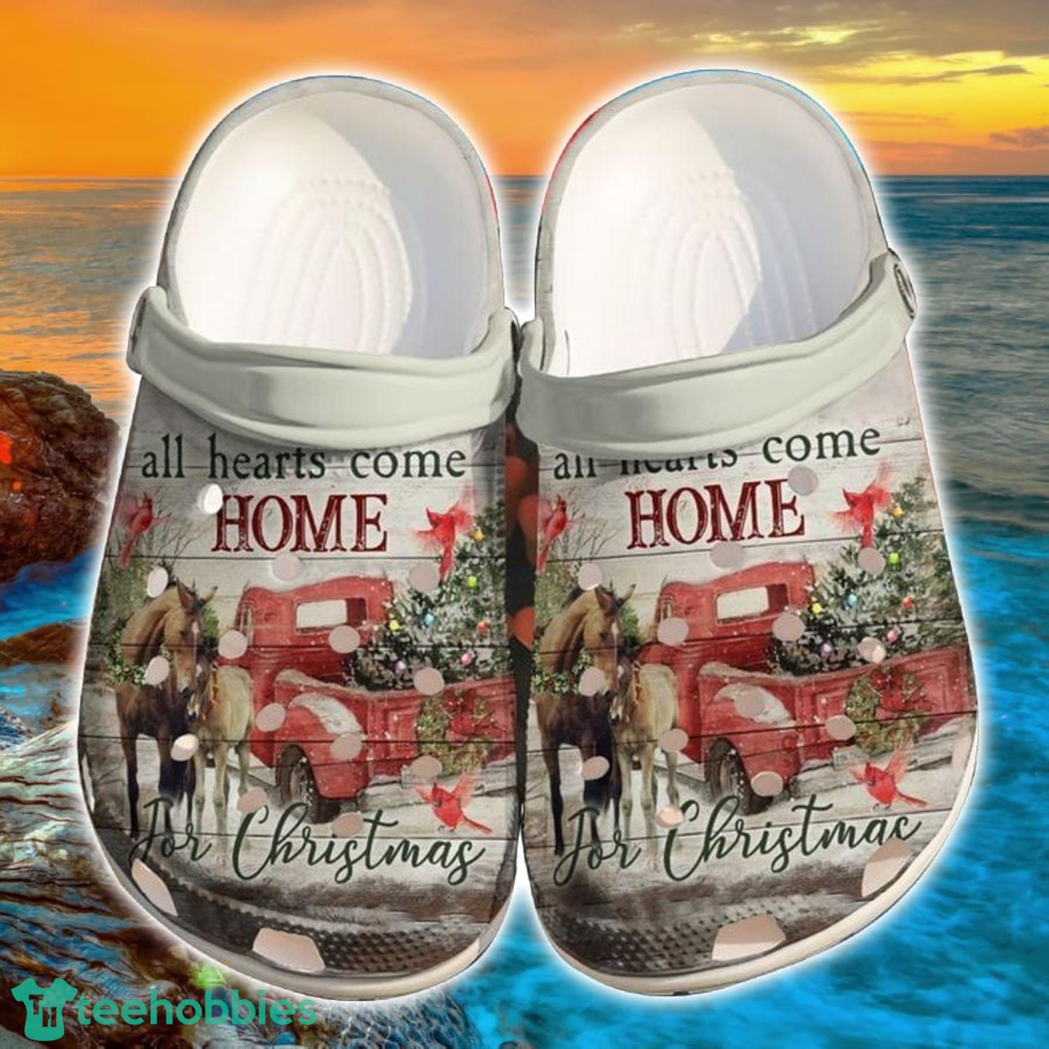 Horse All Heart Come Home For Christmas Clog Shoes Product Photo 1