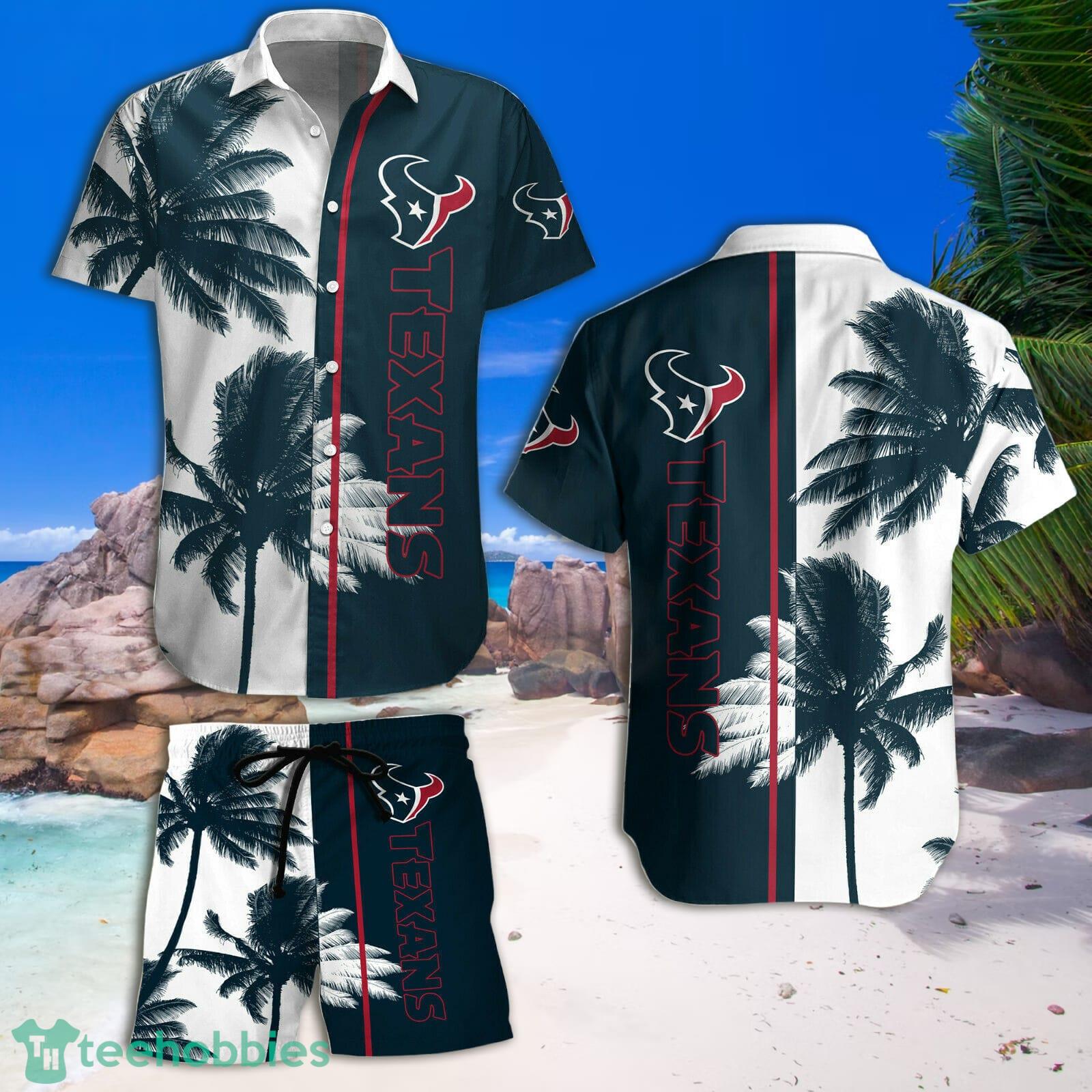 Houston Texans Paml Trees Combo Hawaiian Shirt And Beach Short Product Photo 3