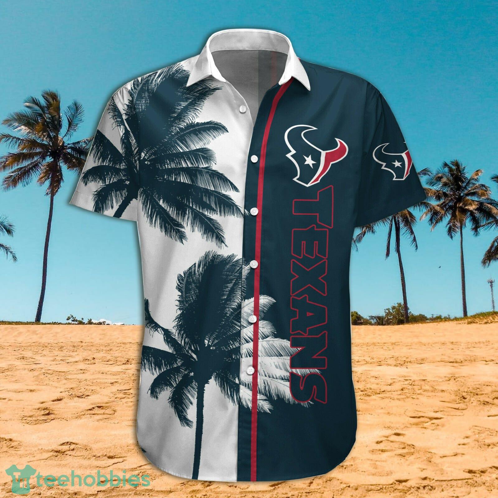 Houston Texans Paml Trees Combo Hawaiian Shirt And Beach Short Product Photo 1