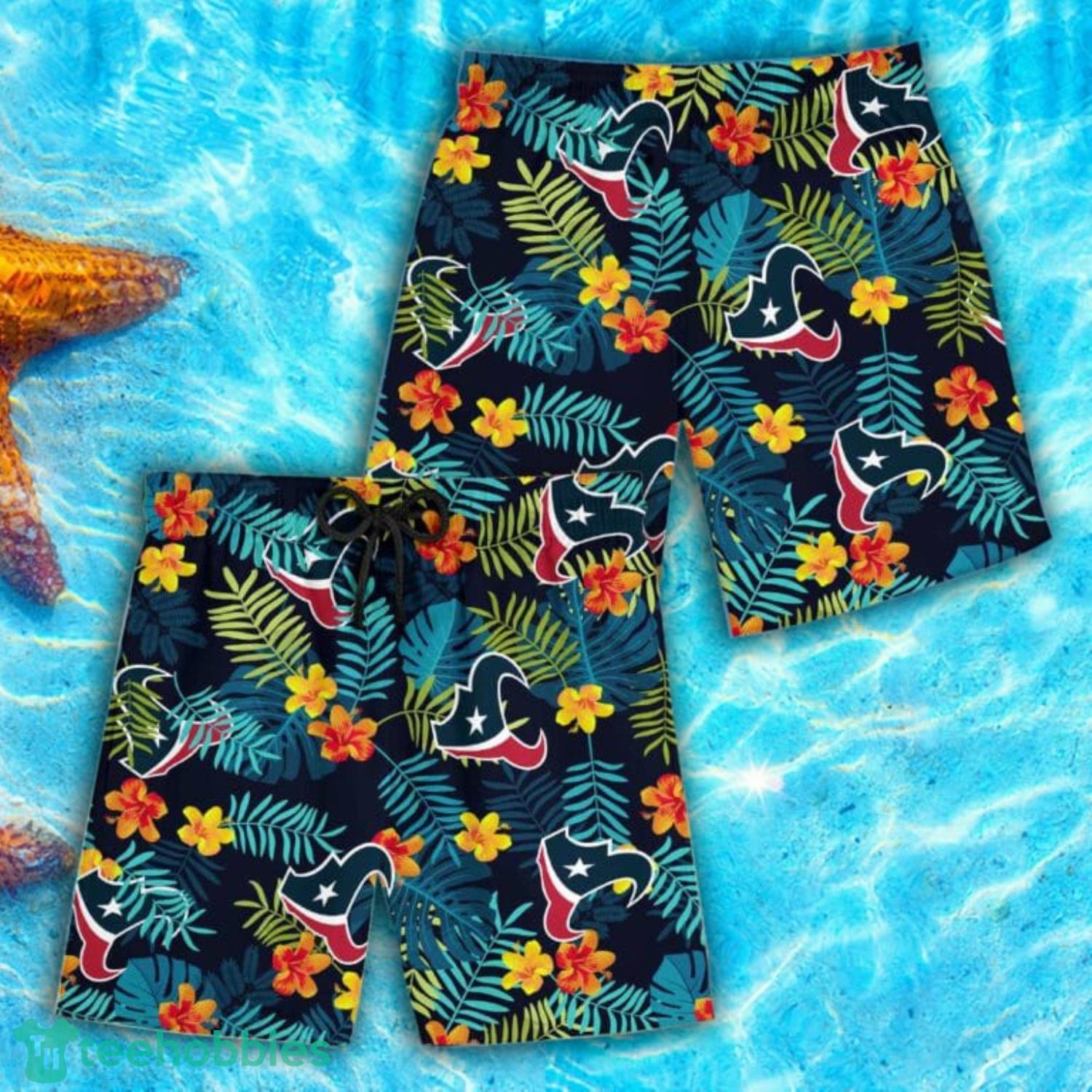 Houston Texans Summer Tropical Combo Hawaiian Shirt And Short Product Photo 2