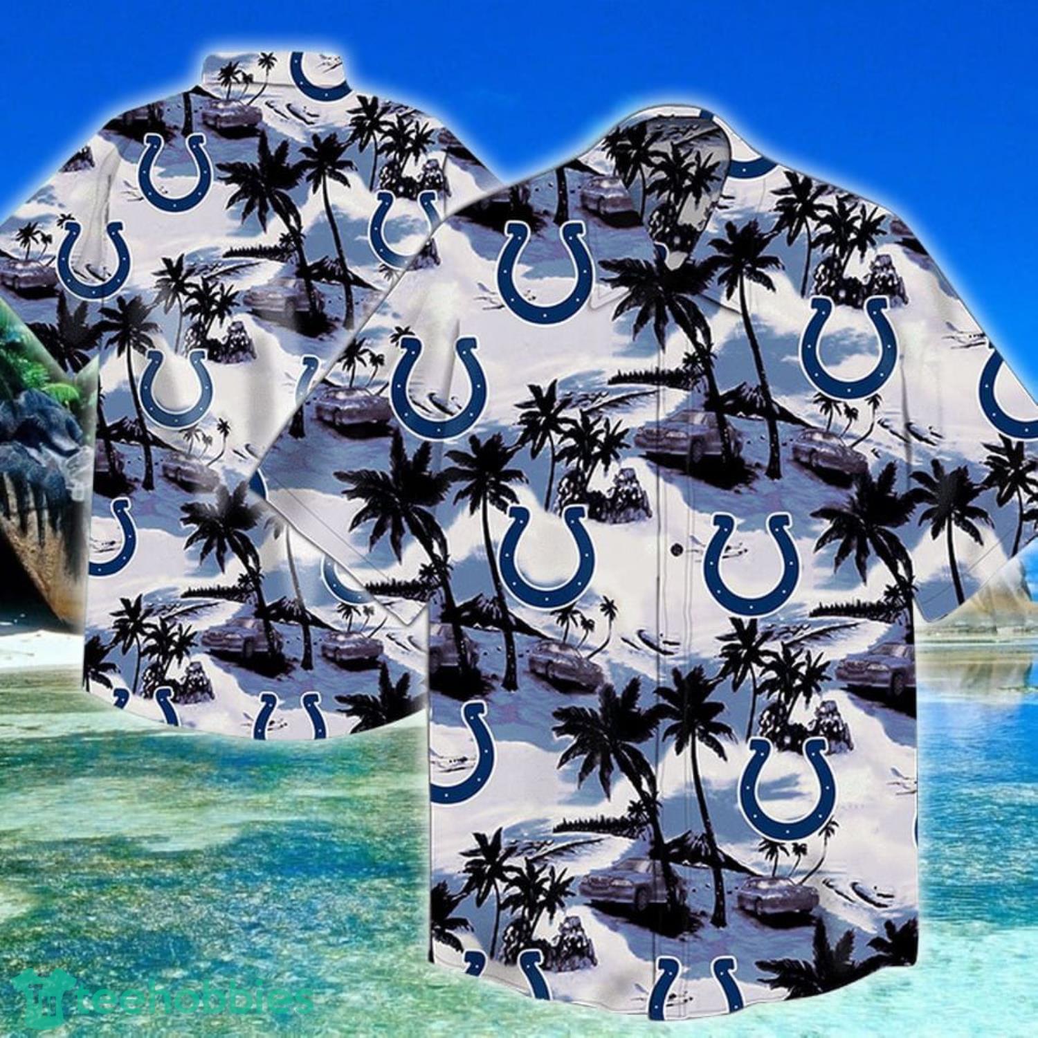 Indianapolis Colts Island And Plam Trees Hawaiians Shirt Product Photo 1 Indianapolis Colts Island And Plam Trees Hawaiians Shirt Product Photo 1
