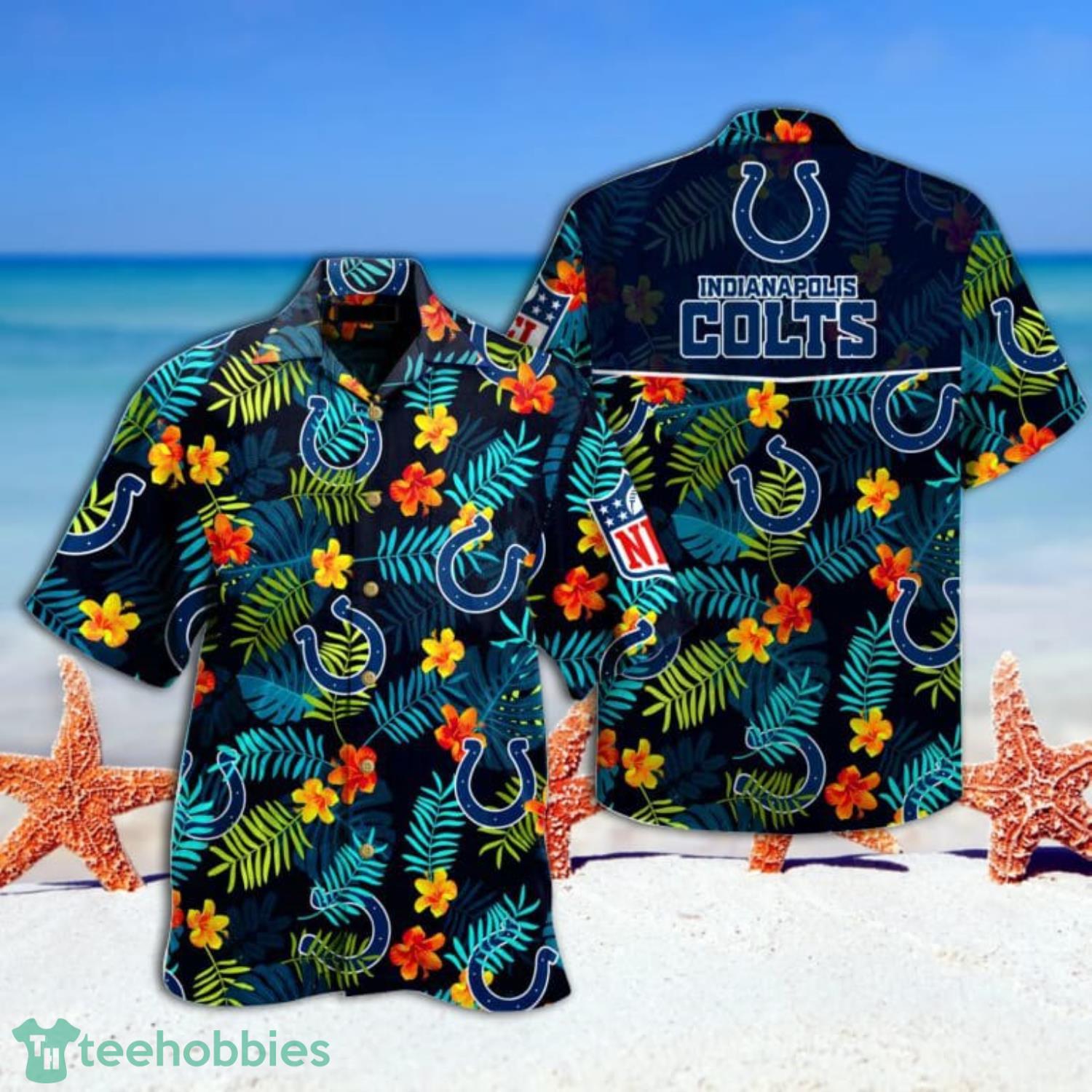 Indianapolis Colts Summer Tropical Combo Hawaiian Shirt And Short Product Photo 1