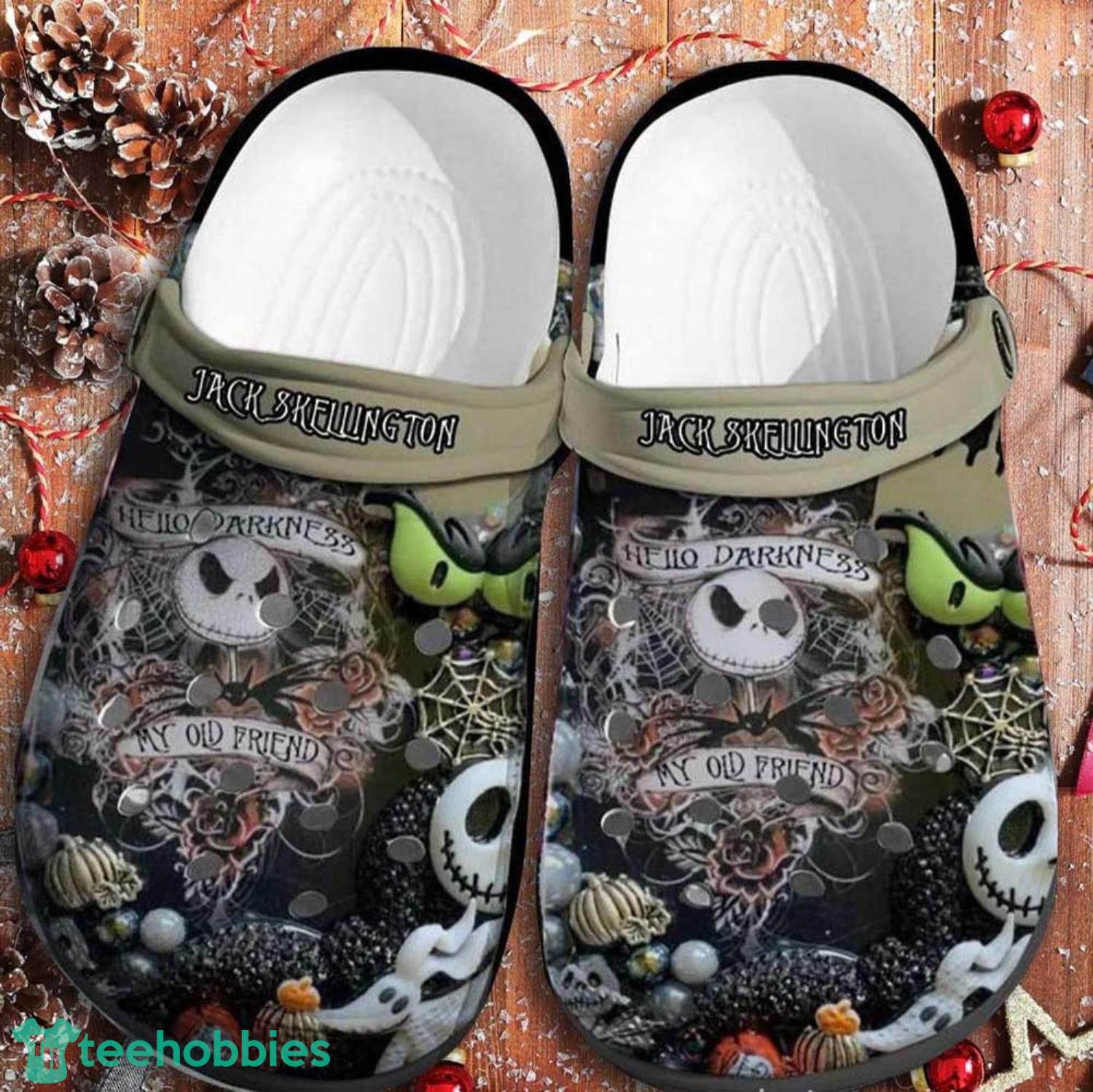 Jack Skellington Hello Darkness Movie Halloween Clog Shoes For Men Women Product Photo 1