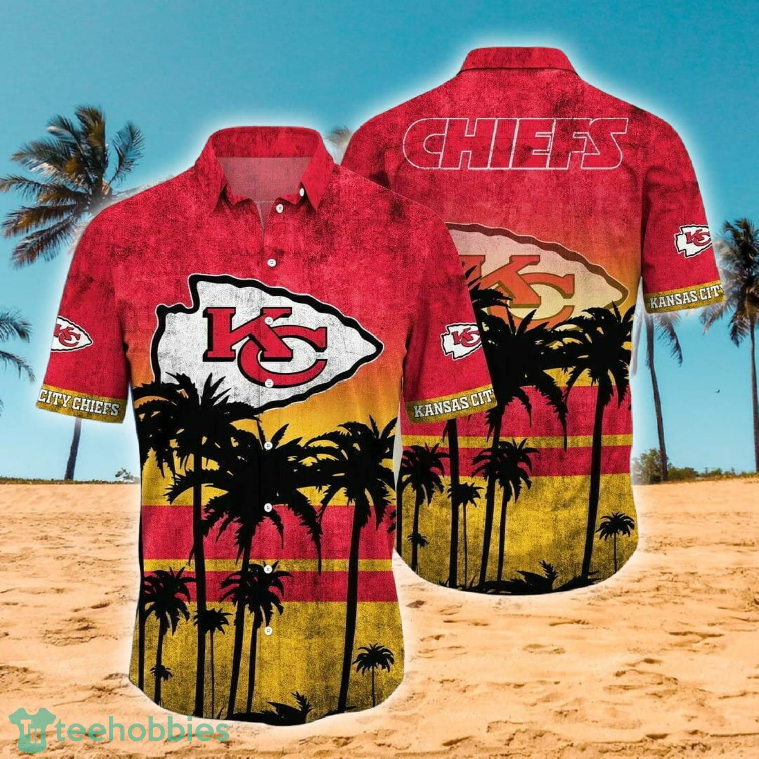 Kansas City Chiefs Dirty Grunge Texture Design Hawaiian Shirt And Short Set Product Photo 1