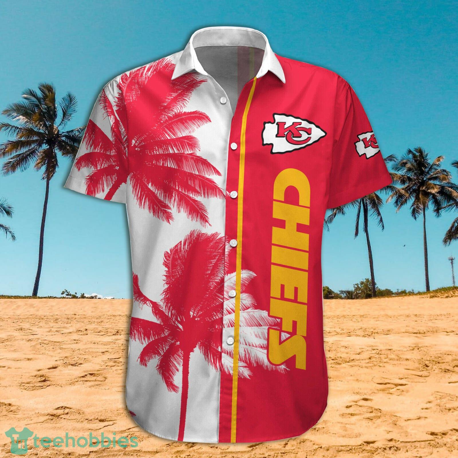 Kansas City Chiefs Paml Trees Combo Hawaiian Shirt And Beach Short Product Photo 1
