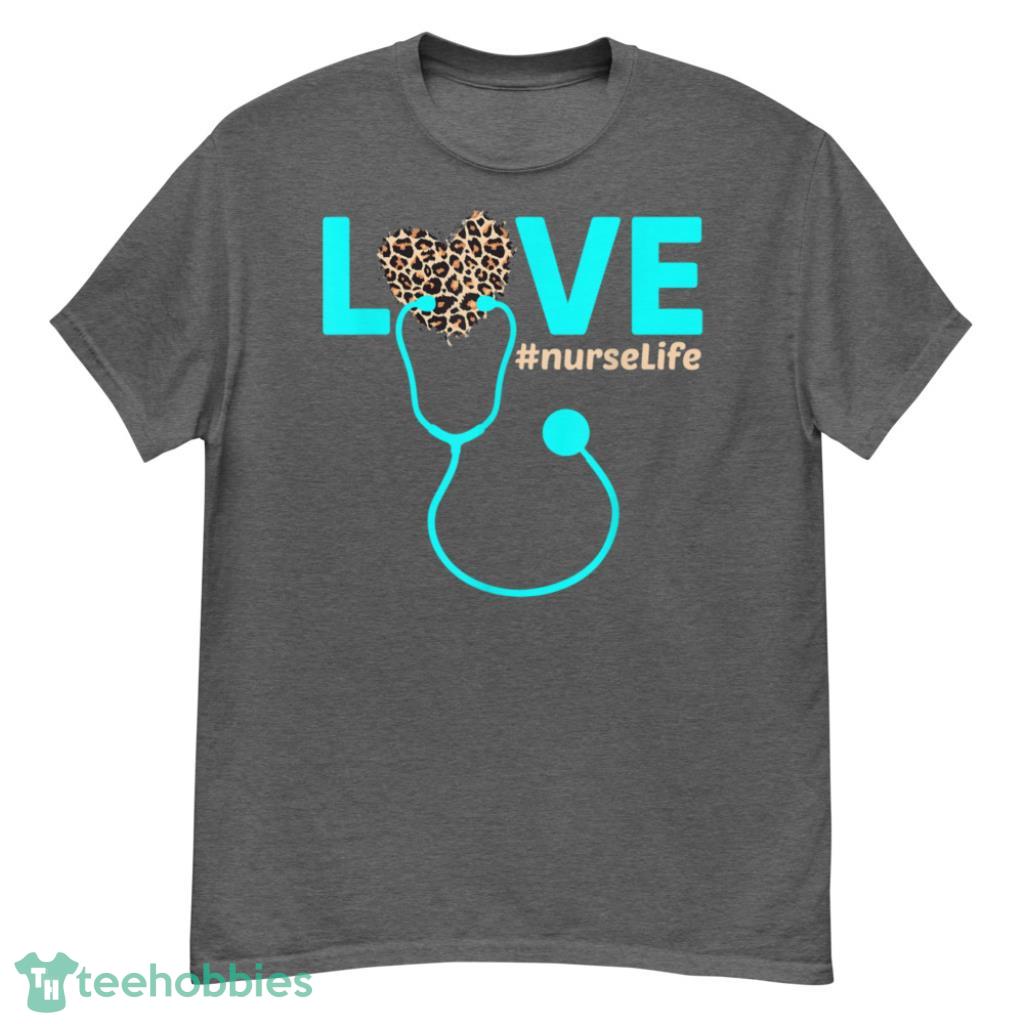 Life RN LPN CNA Healthcare Leopard Nurse  T-Shirt - G500 Men’s Classic T-Shirt-1