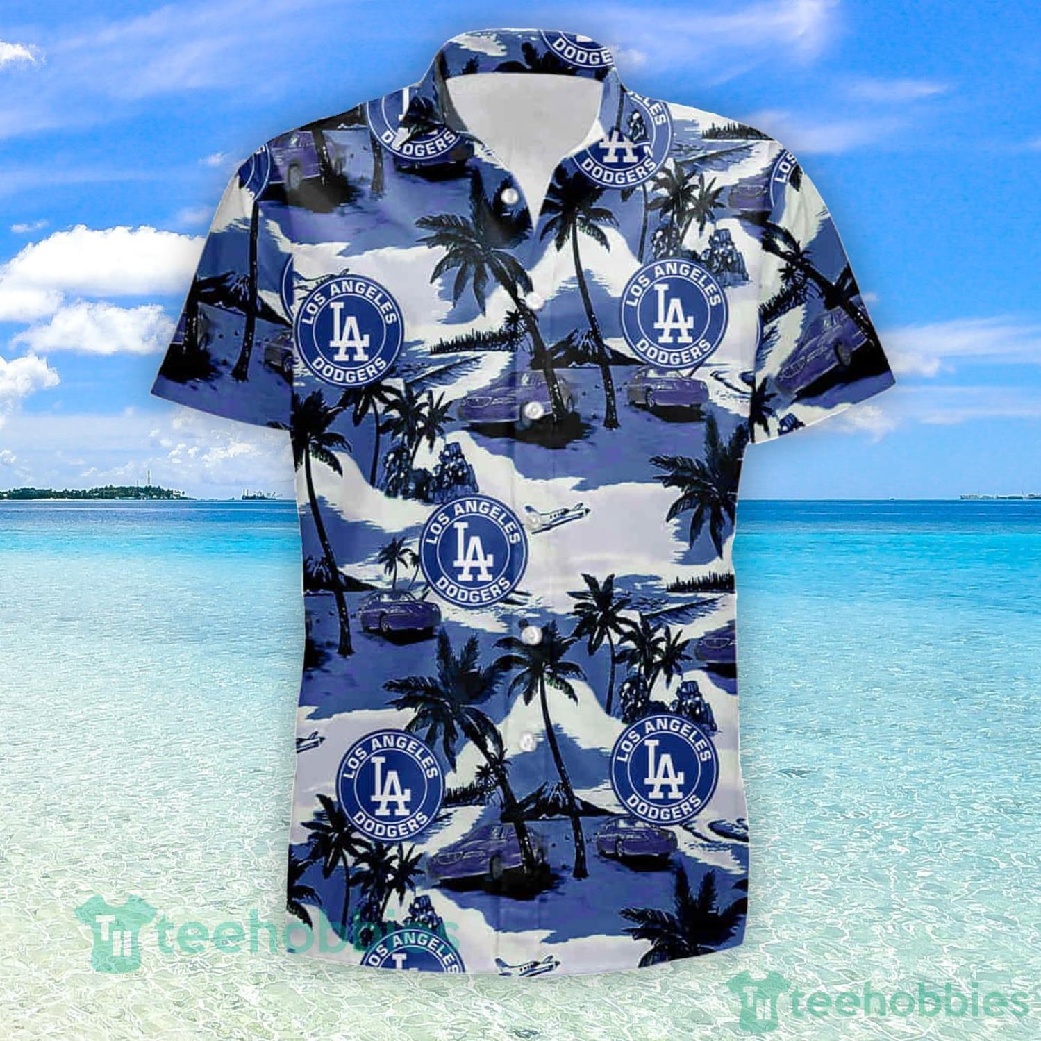 Los Angeles Dodgers Mlb Tommy Bahama Hawaii Summer Hawaiian Shirt And Short Product Photo 1