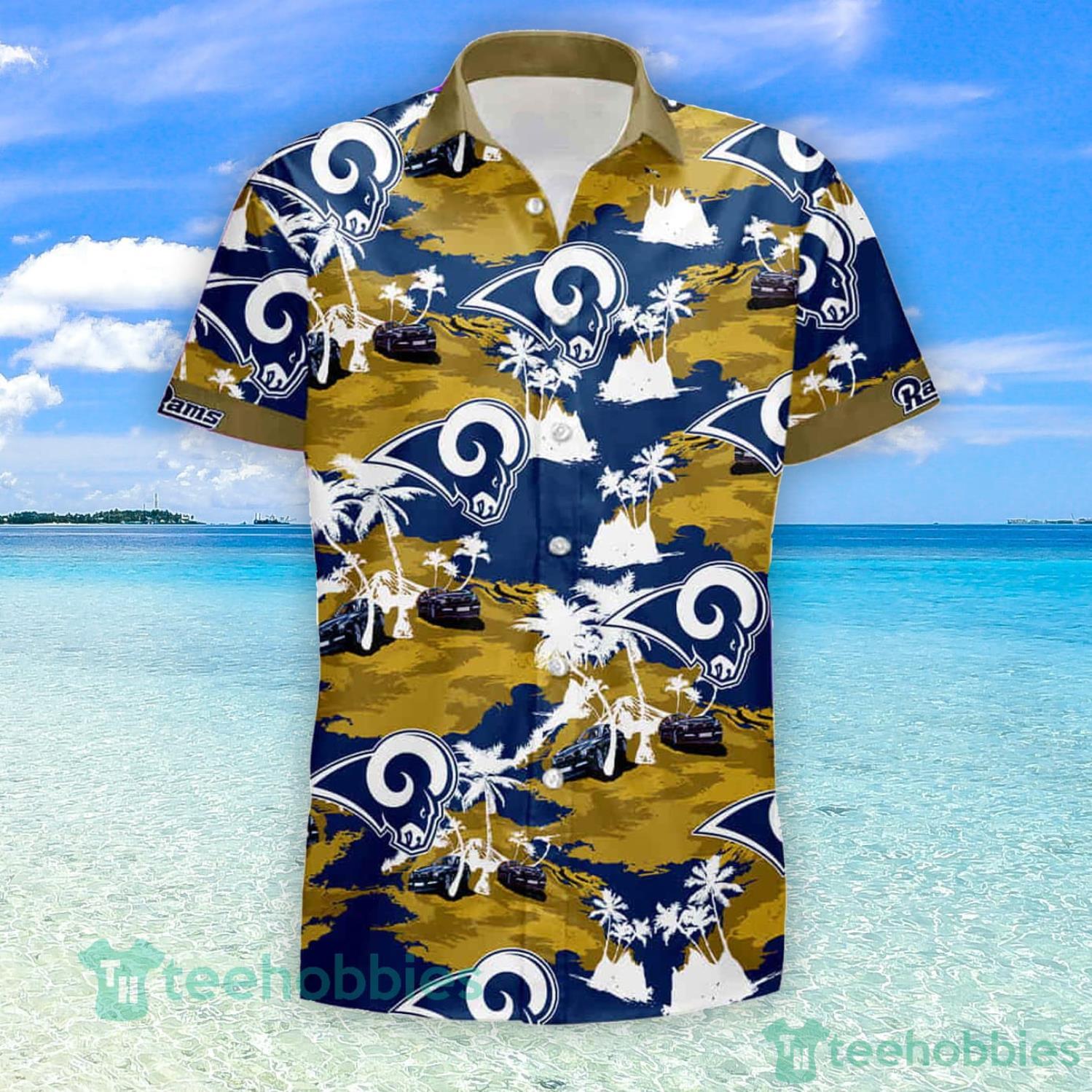 Los Angeles Rams Tommy Bahama Hawaii Summer Hawaiian Shirt And Short Product Photo 1
