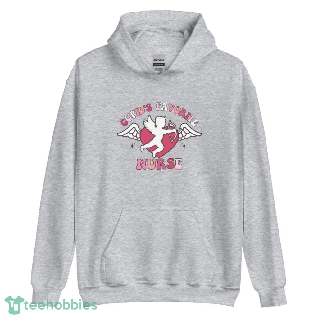 Love Heart Nurse Valentine Days Coupe Shirt - Unisex Heavy Blend Hooded Sweatshirt