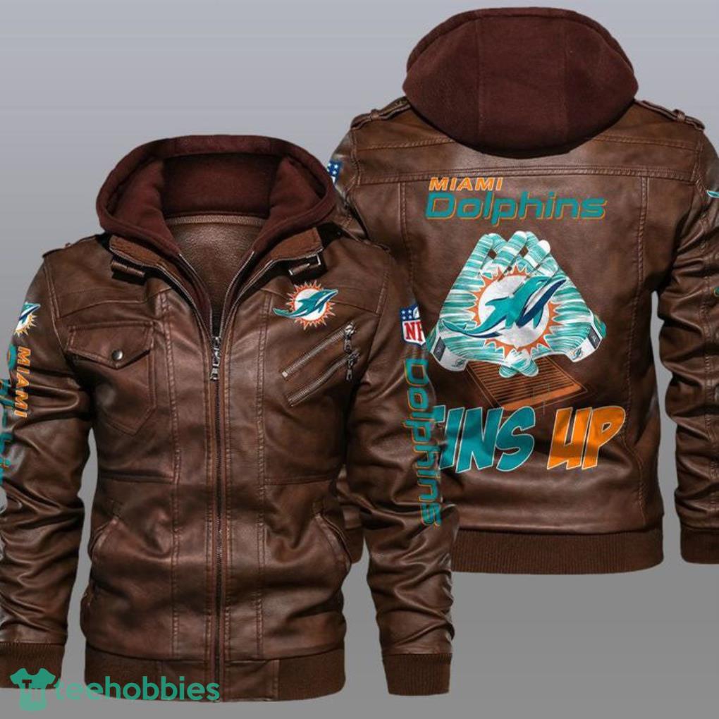 Miami Dolphins Leather Jacket For Sport Fans