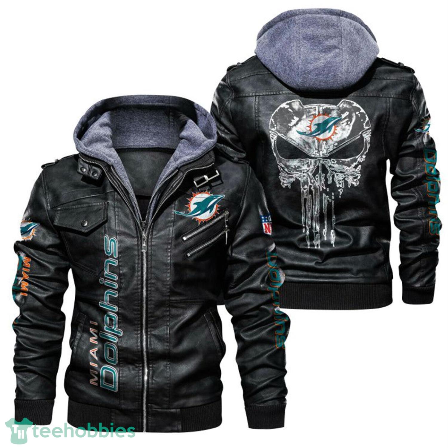 Miami Dolphins Leather Jacket For Sport Fans