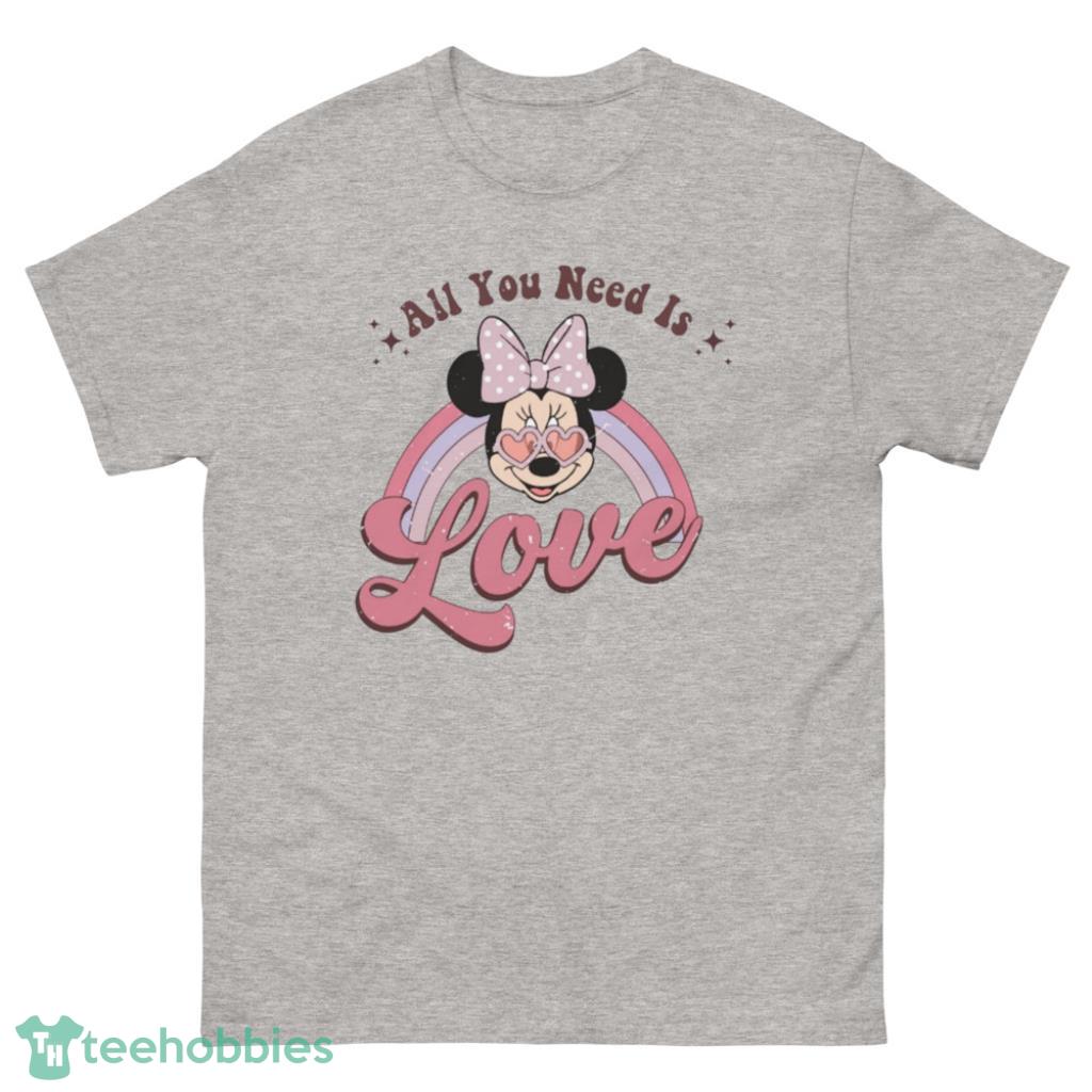 Mickey All You Need is Love Valentine Day's Coupe Shirt - 500 Men’s Classic Tee Gildan