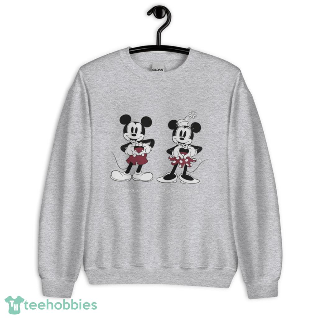 Mickey And Minnie Mosue Love Heart Always Forever Valentine Days Coupe Shirt - Unisex Heavy Blend Crewneck Sweatshirt