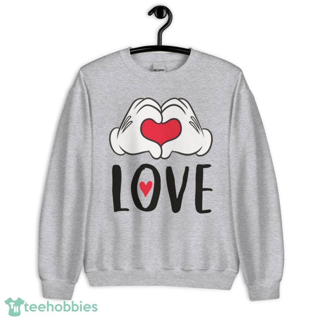 Mickey and Minnie Mouse Heart Hands Love Valentines Day Disney Couples Matching Shirt - Unisex Heavy Blend Crewneck Sweatshirt Mickey and Minnie Mouse Heart Hands Love Valentines Day Disney Couples Matching Shirt - Unisex Heavy Blend Crewneck Sweatshirt