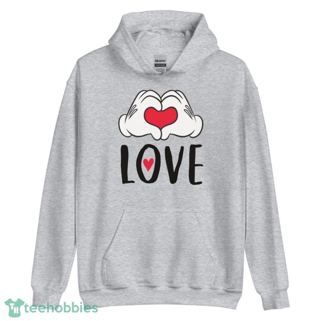Mickey and Minnie Mouse Heart Hands Love Valentine's Day Disney Couples Matching Shirt image mickey and minnie mouse heart hands love valentines day disney couples matching shirt 2px Mickey and Minnie Mouse Heart Hands Love Valentine's Day Disney Couples Matching Shirt