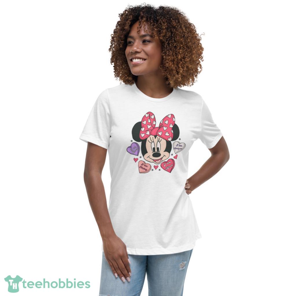 Minnie Mouse Valentine Days Coupe Shirt - Womens Relaxed Short Sleeve Jersey Tee