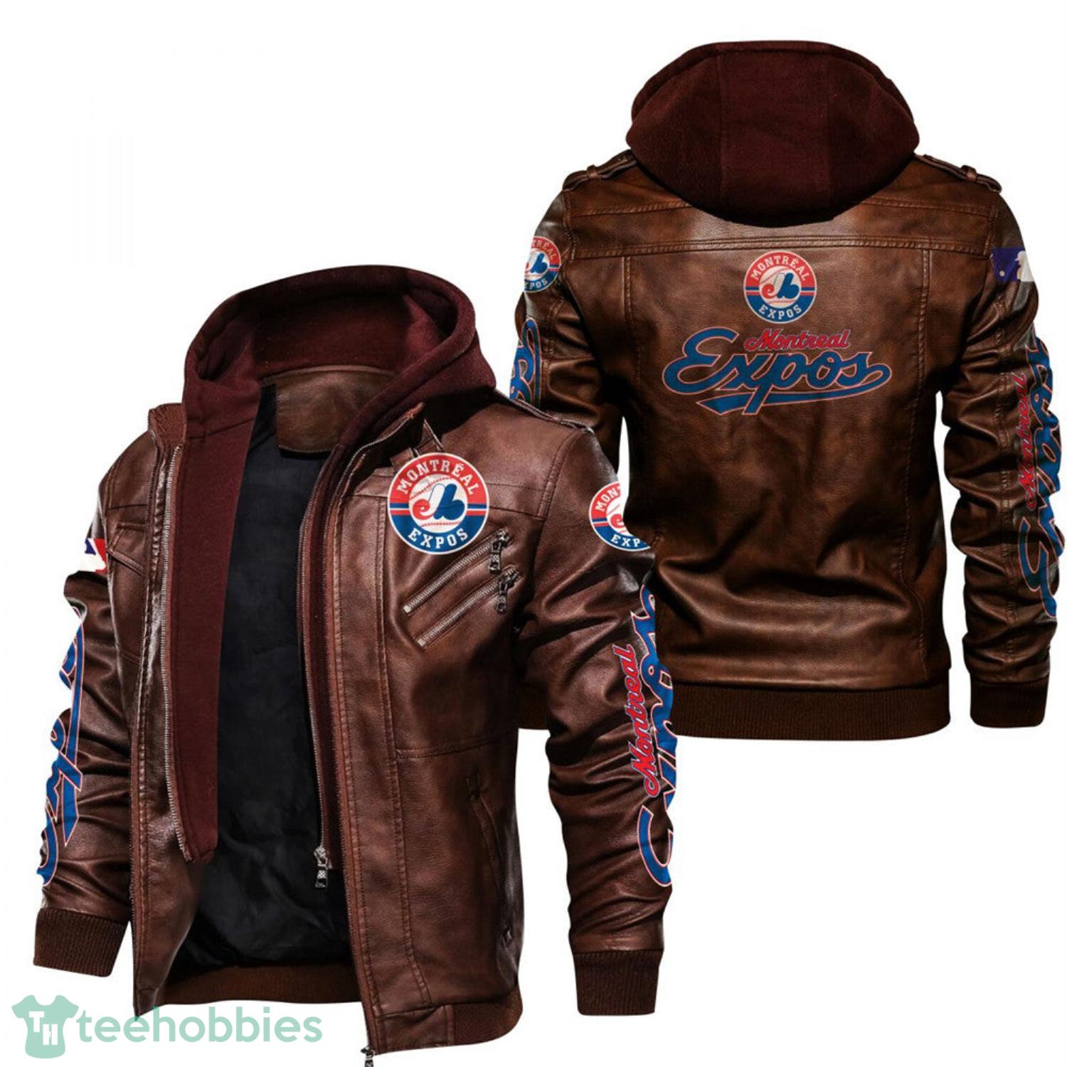 Montreal Expos Leather Jacket For Sport Fans image Montreal Expos Leather Jacket For Sport Fans Product Photo 2