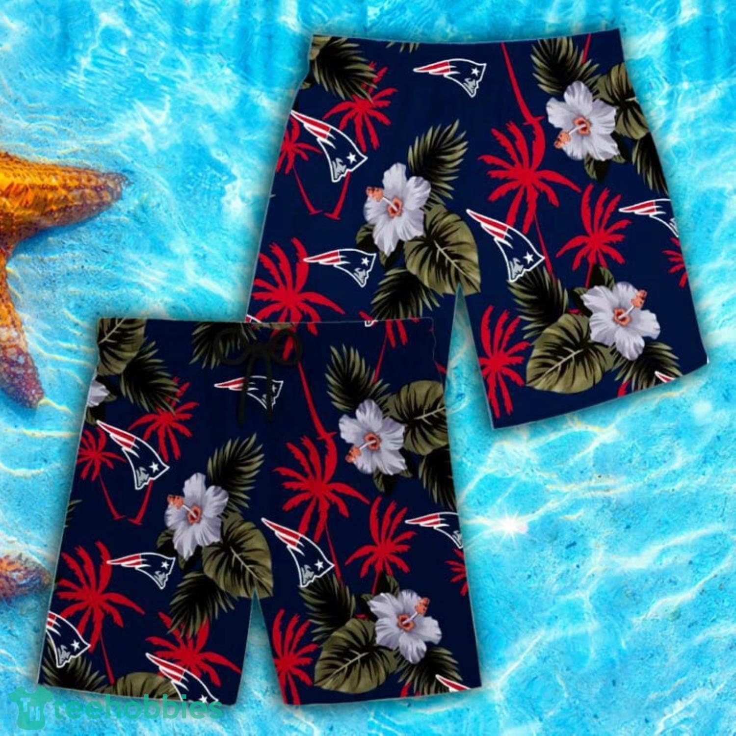 New England Patriots Summer Tropical Combo Hawaiian Shirt And Short Product Photo 2