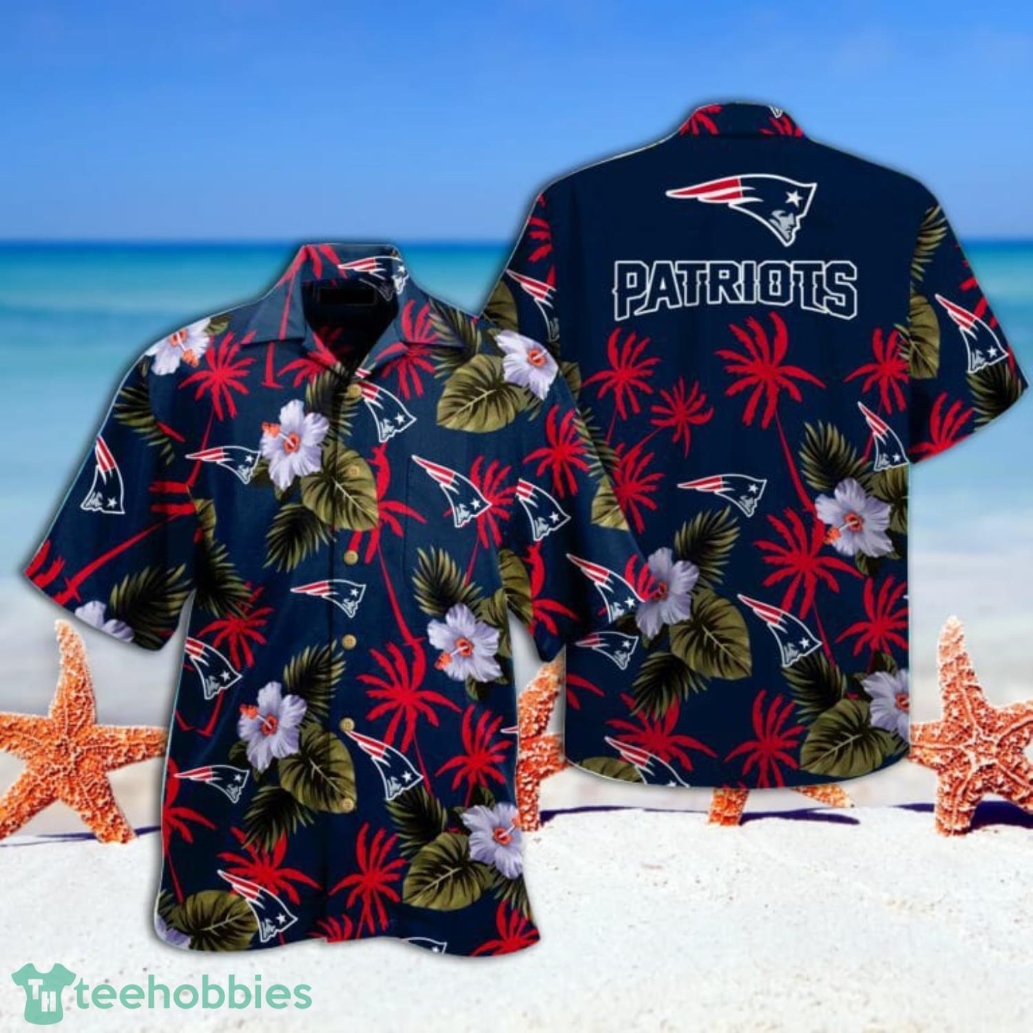 New England Patriots Summer Tropical Combo Hawaiian Shirt And Short Product Photo 1