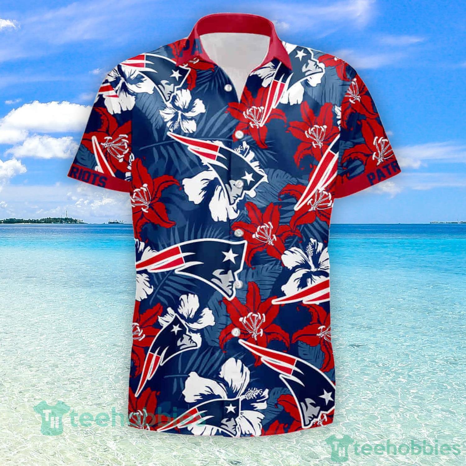 New England Patriots Tropical Flower Hawaii Summer Hawaiian Shirt And Short